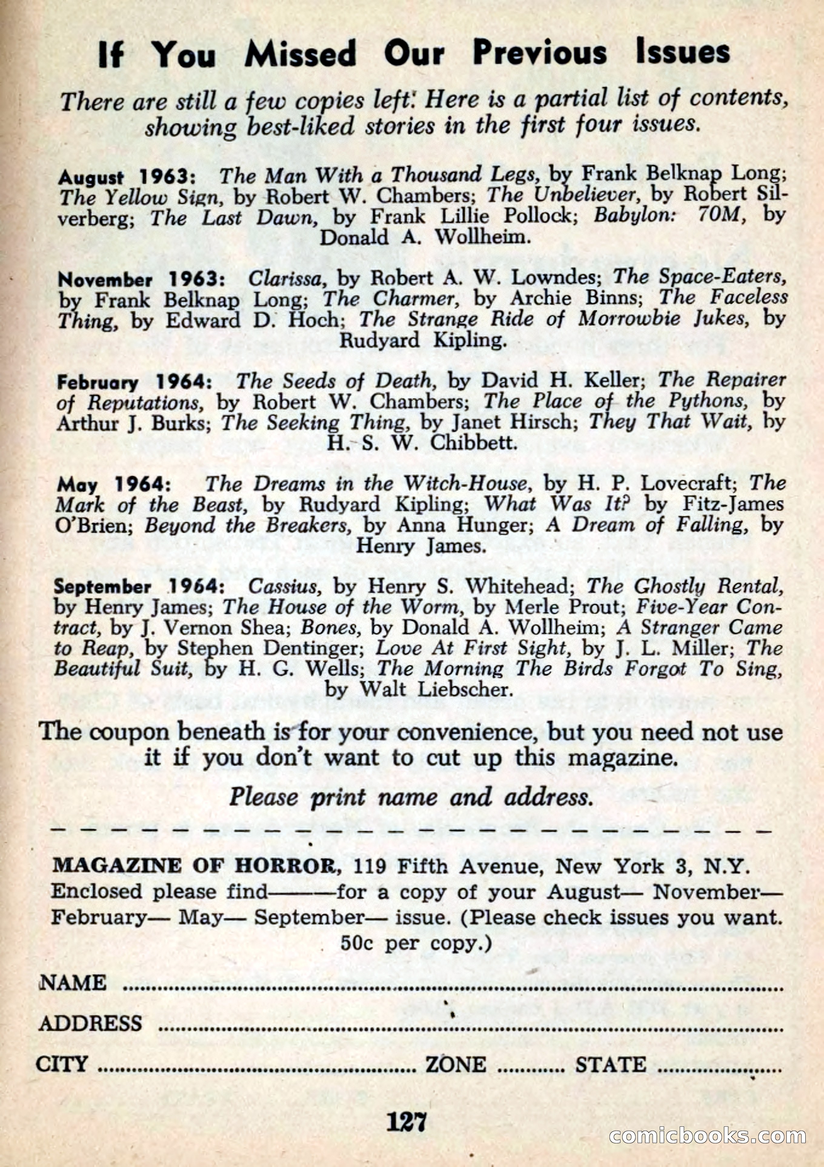 Magazine of Horror No. 6 — page 127 of 133