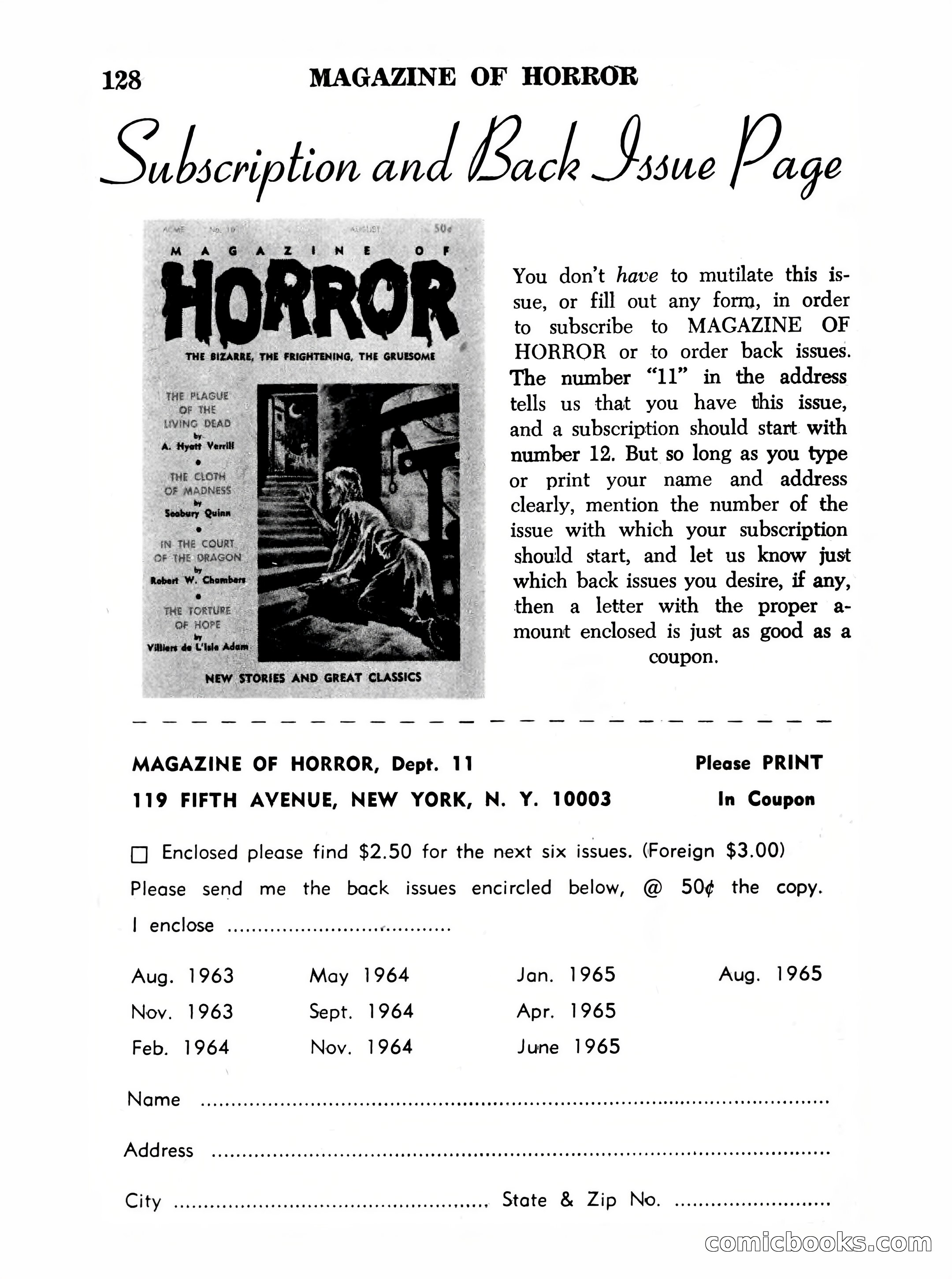 Magazine of Horror No. 11 — page 128 of 133