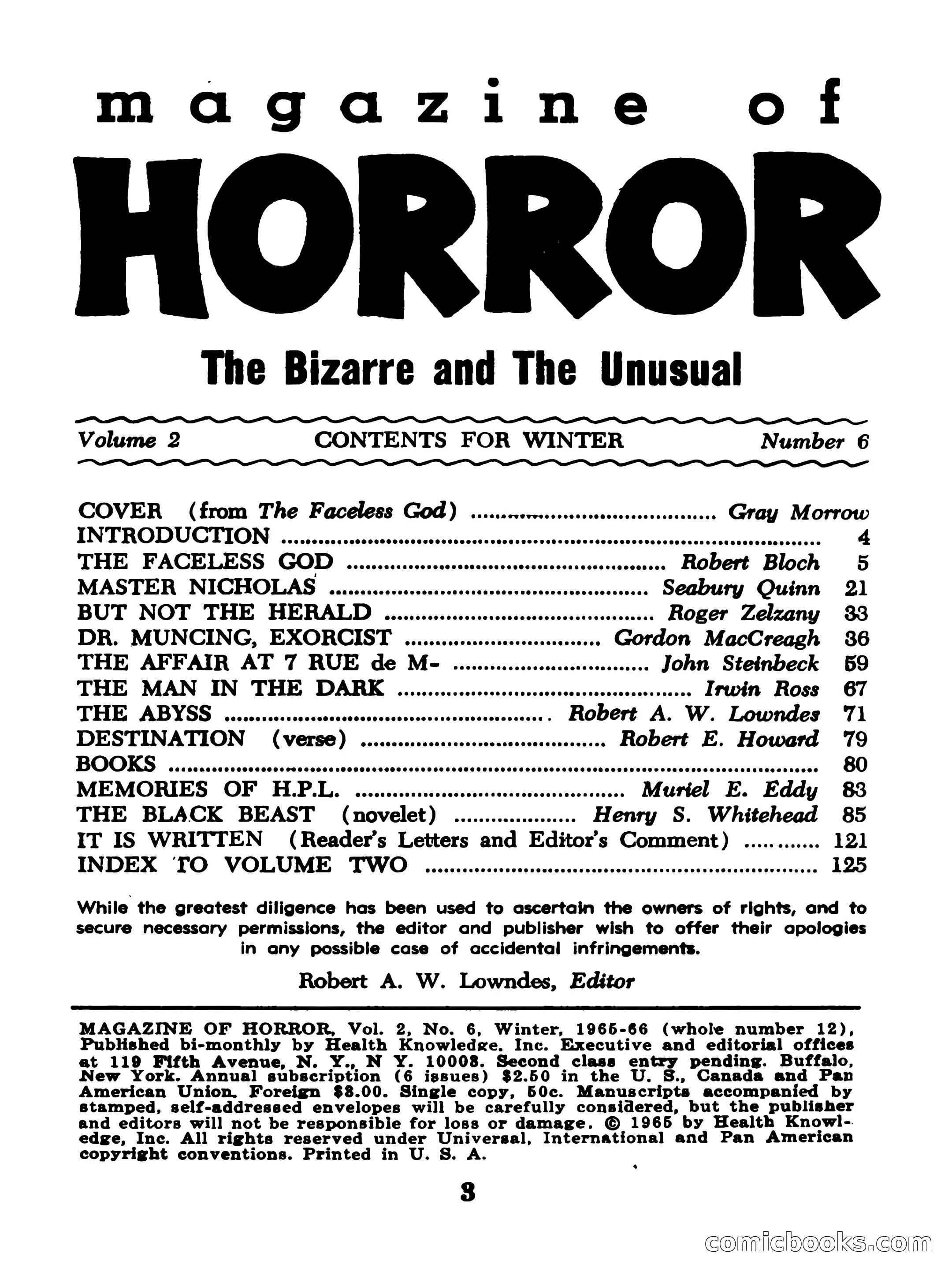 Magazine of Horror No. 12 — page 3 of 132