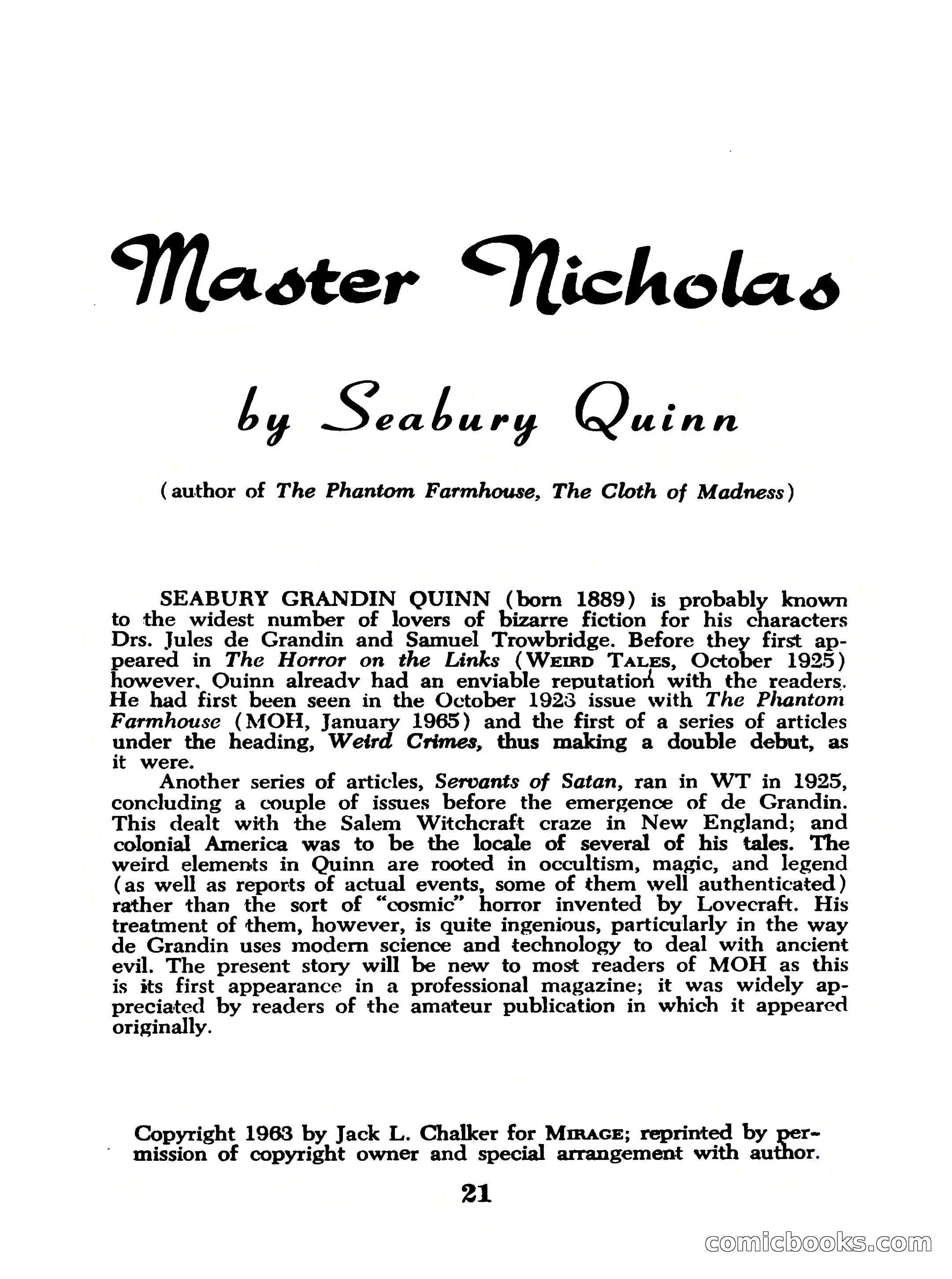 Magazine of Horror No. 12 — page 21 of 132