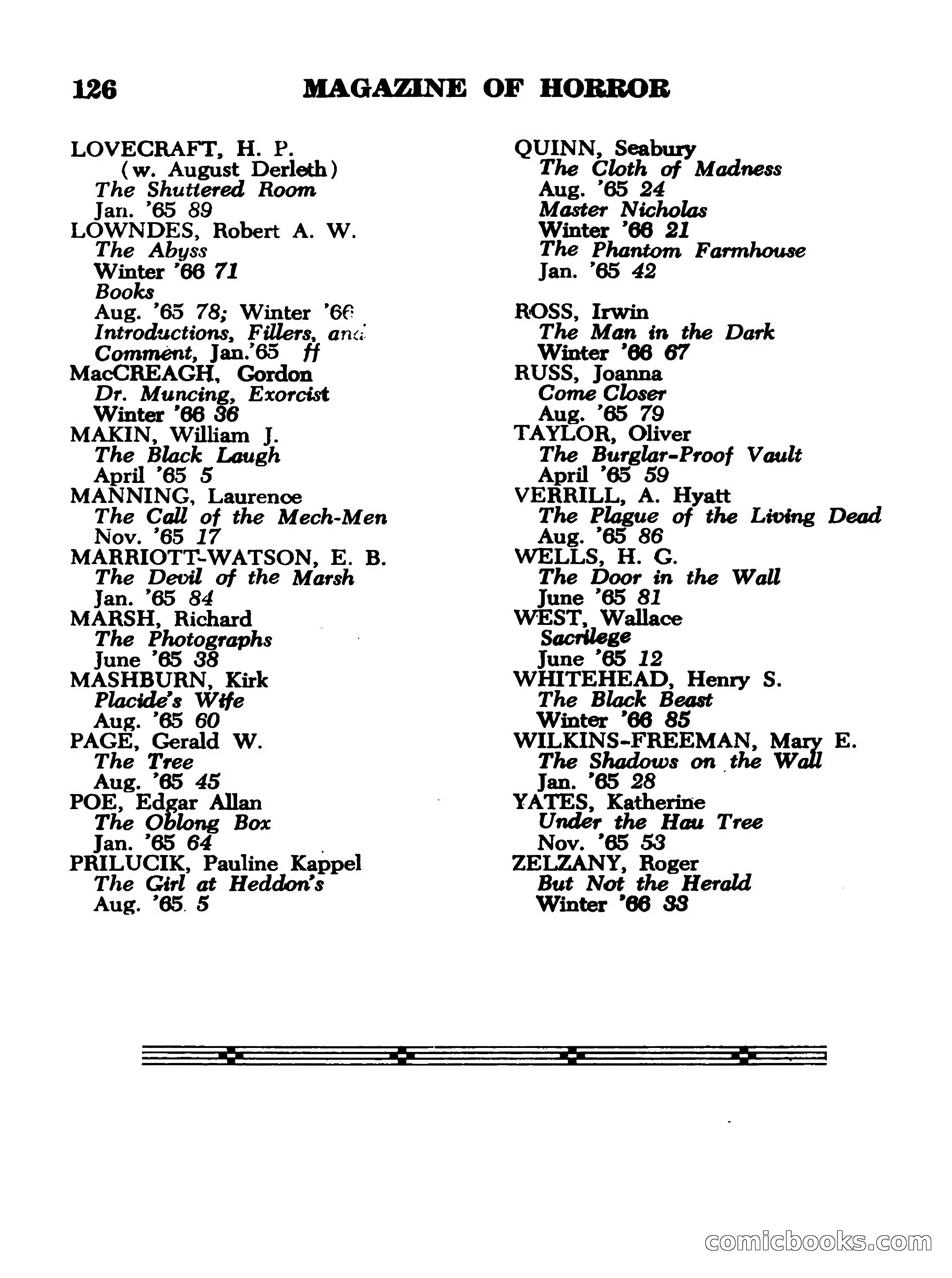 Magazine of Horror No. 12 — page 126 of 132