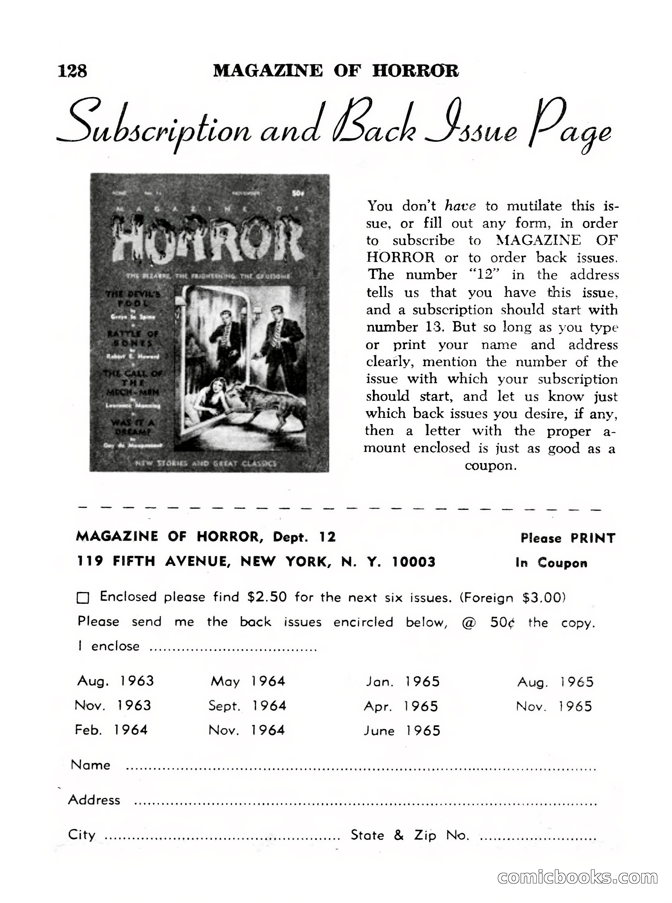Magazine of Horror No. 12 — page 128 of 132
