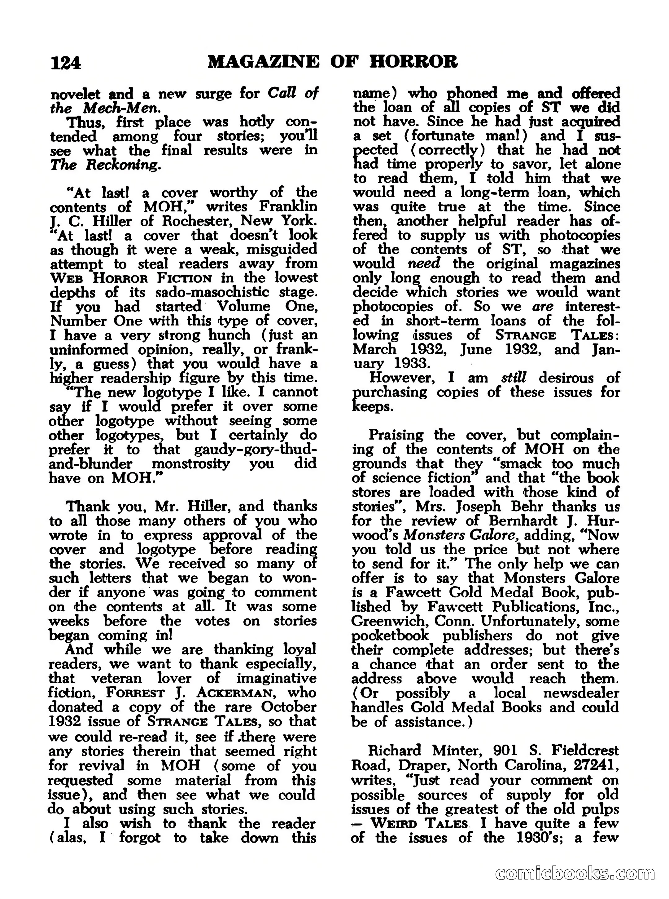 Magazine of Horror No. 13 — page 124 of 132