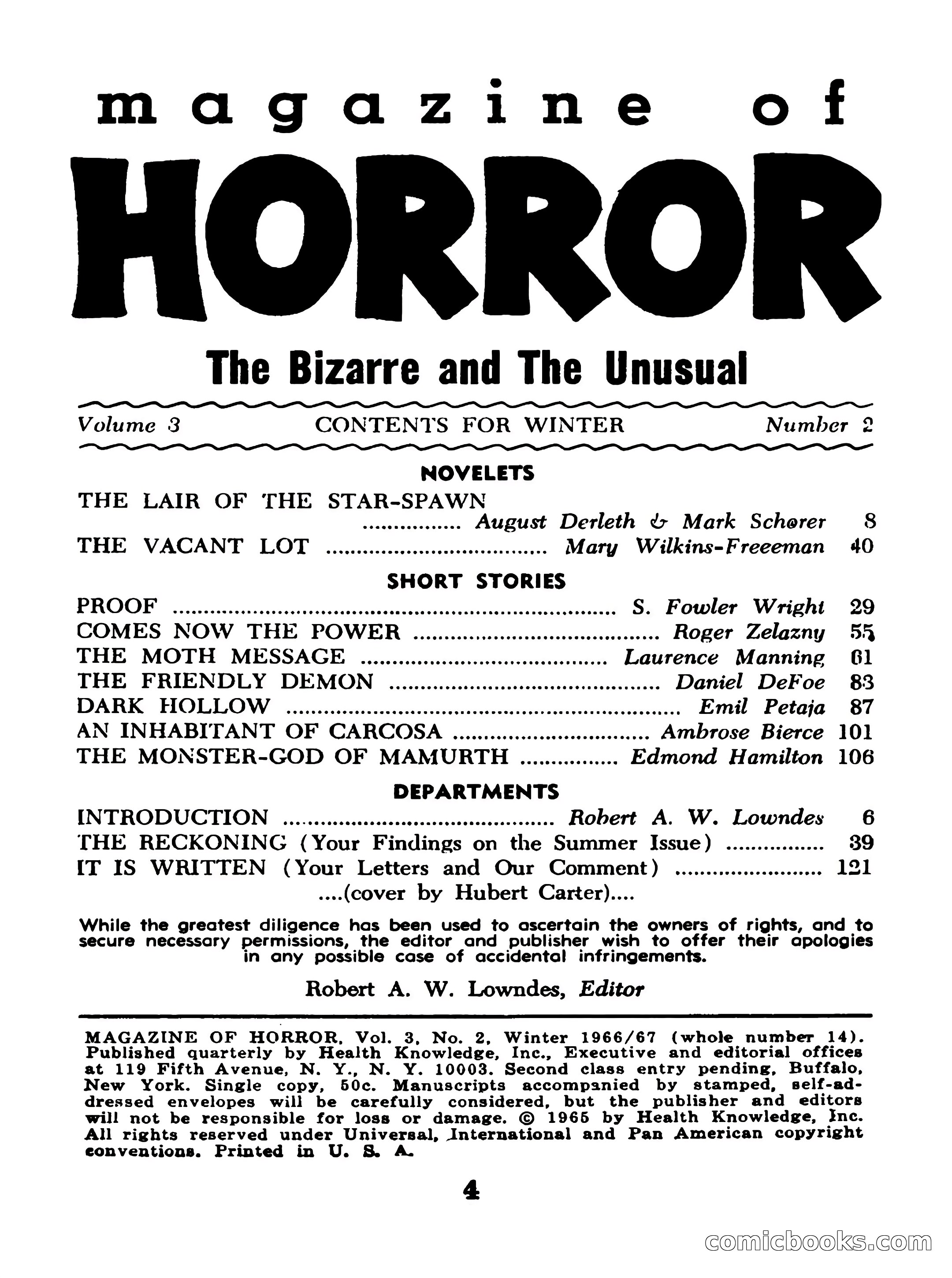 Magazine of Horror, No. 14 — page 4 of 132