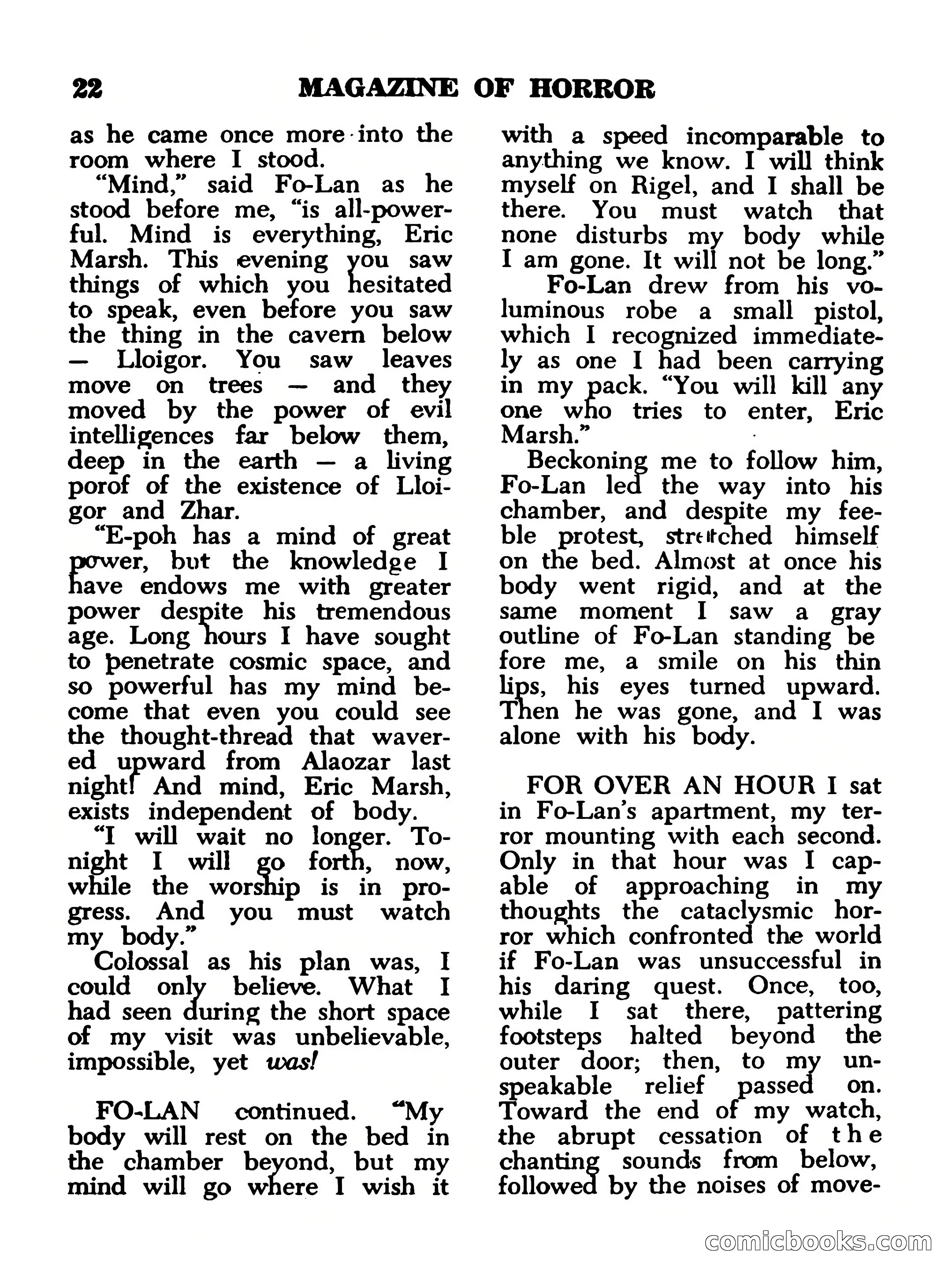 Magazine of Horror, No. 14 — page 22 of 132