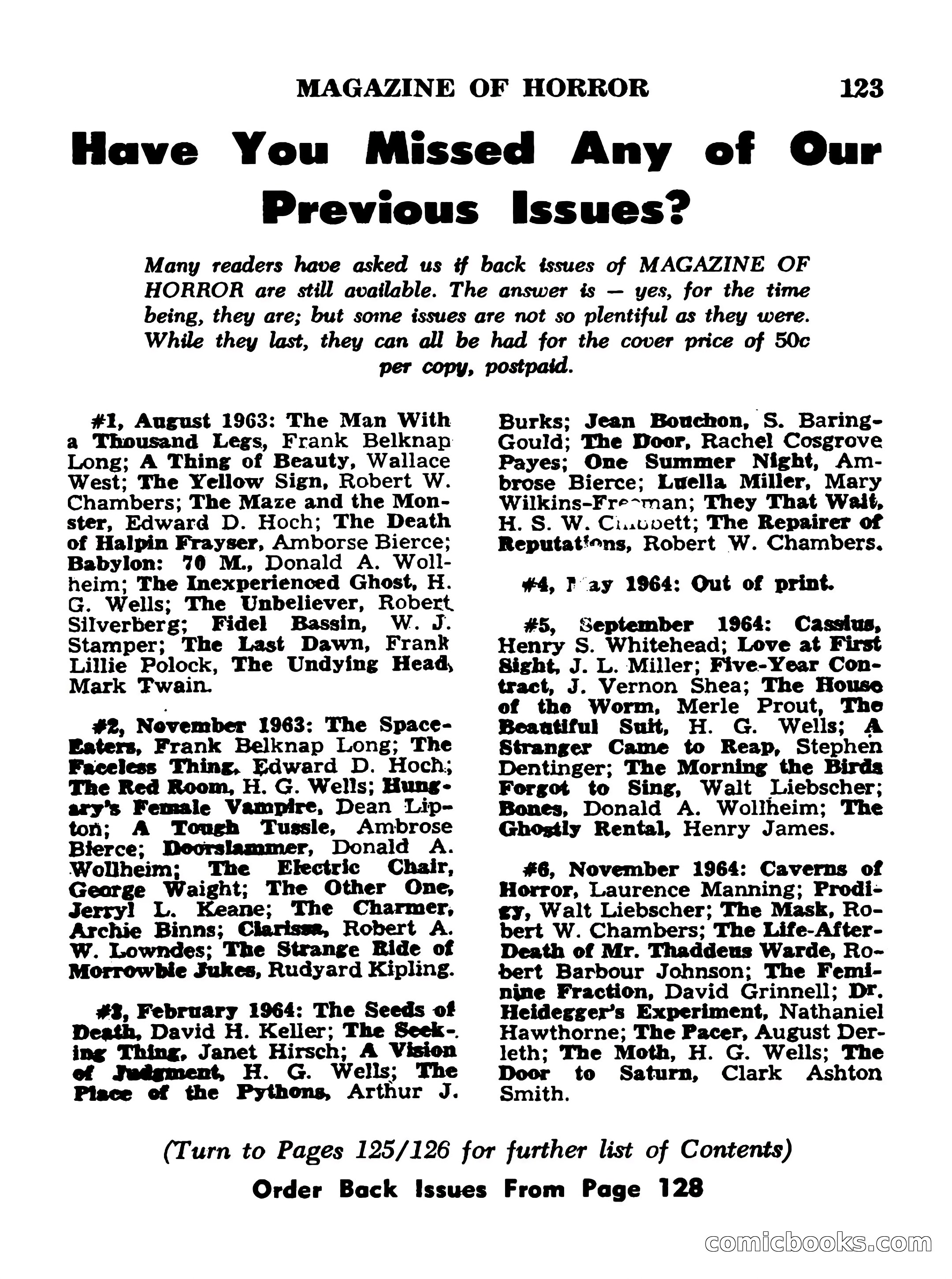 Magazine of Horror, No. 14 — page 123 of 132