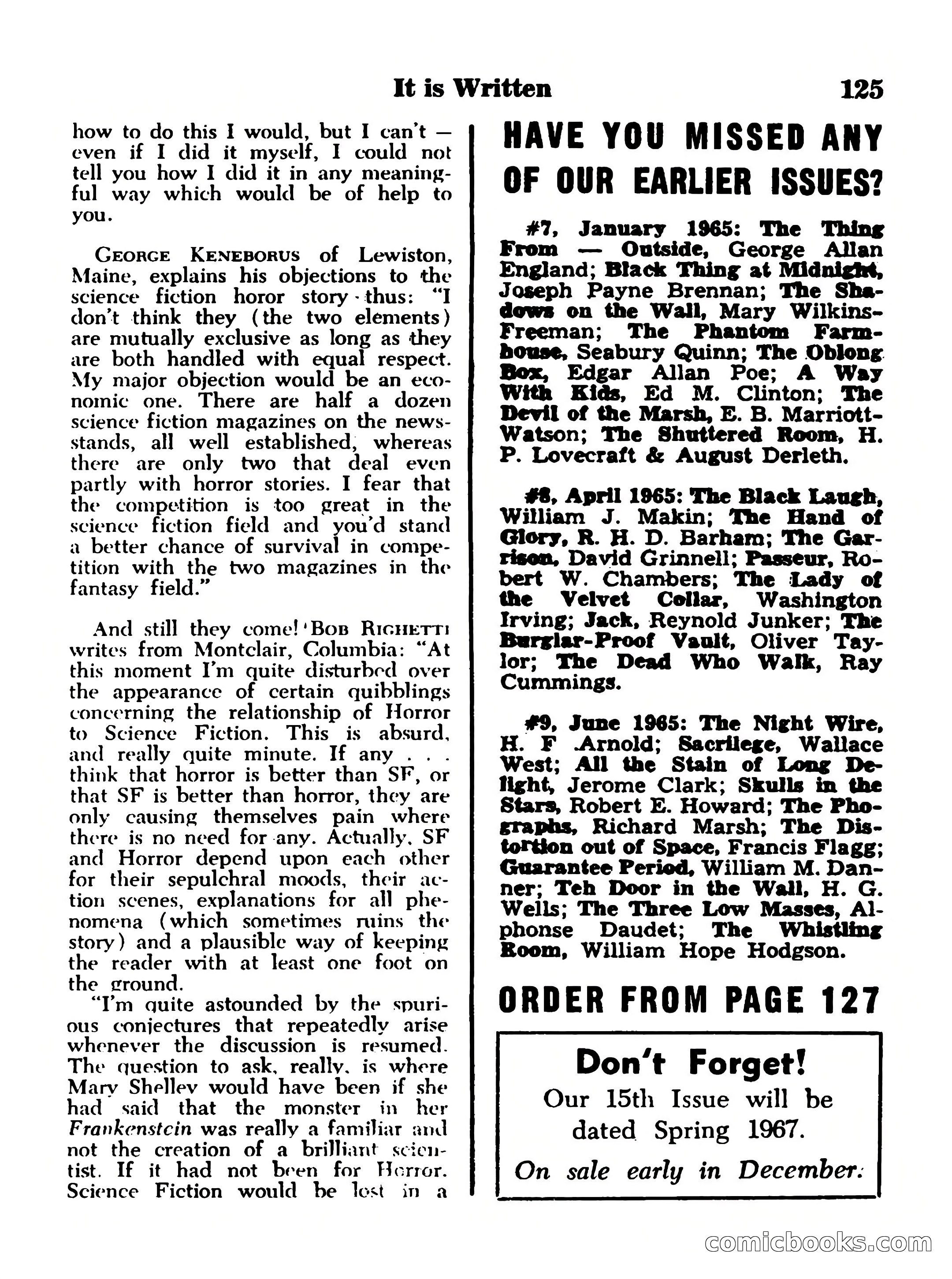 Magazine of Horror, No. 14 — page 125 of 132