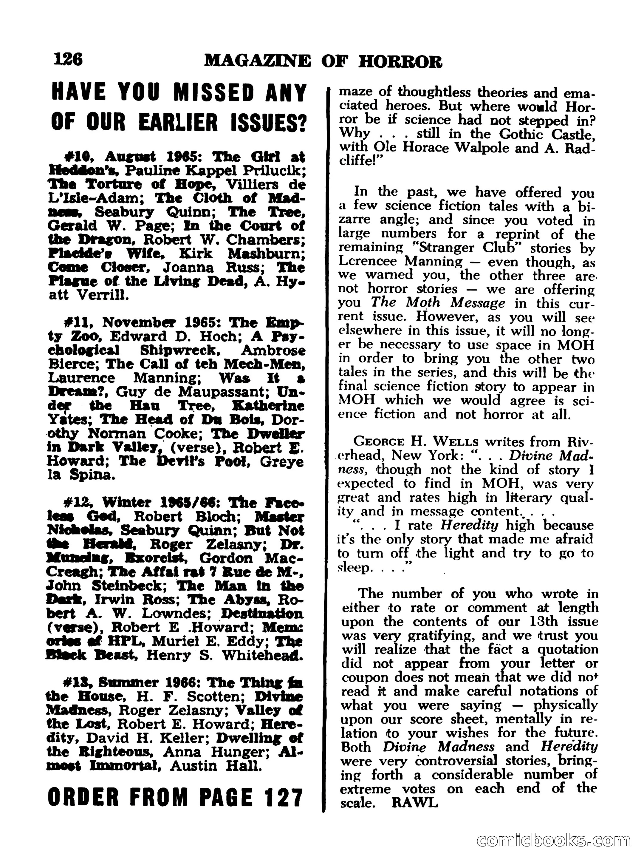 Magazine of Horror, No. 14 — page 126 of 132