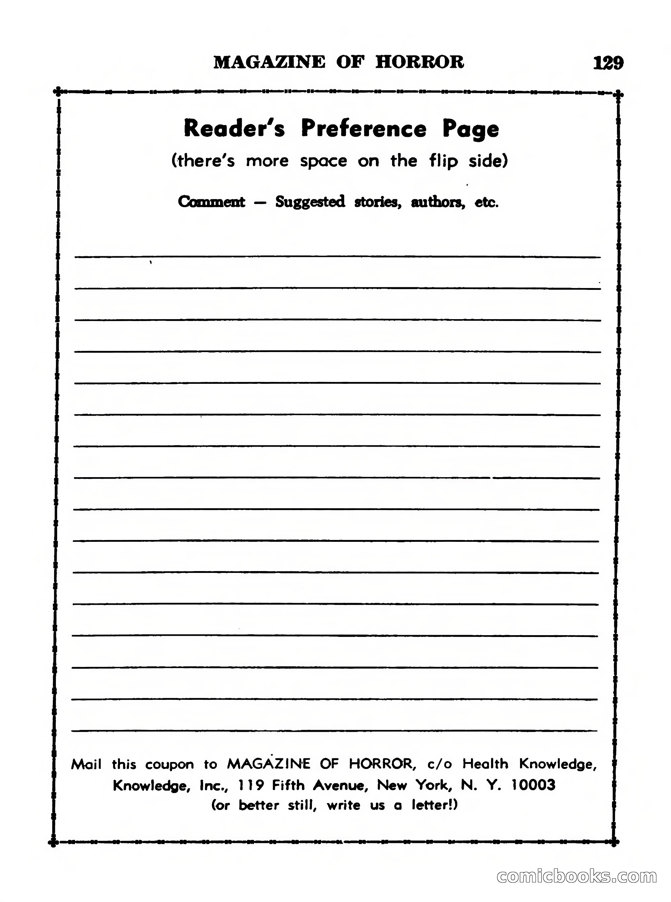 Magazine of Horror, No. 14 — page 129 of 132