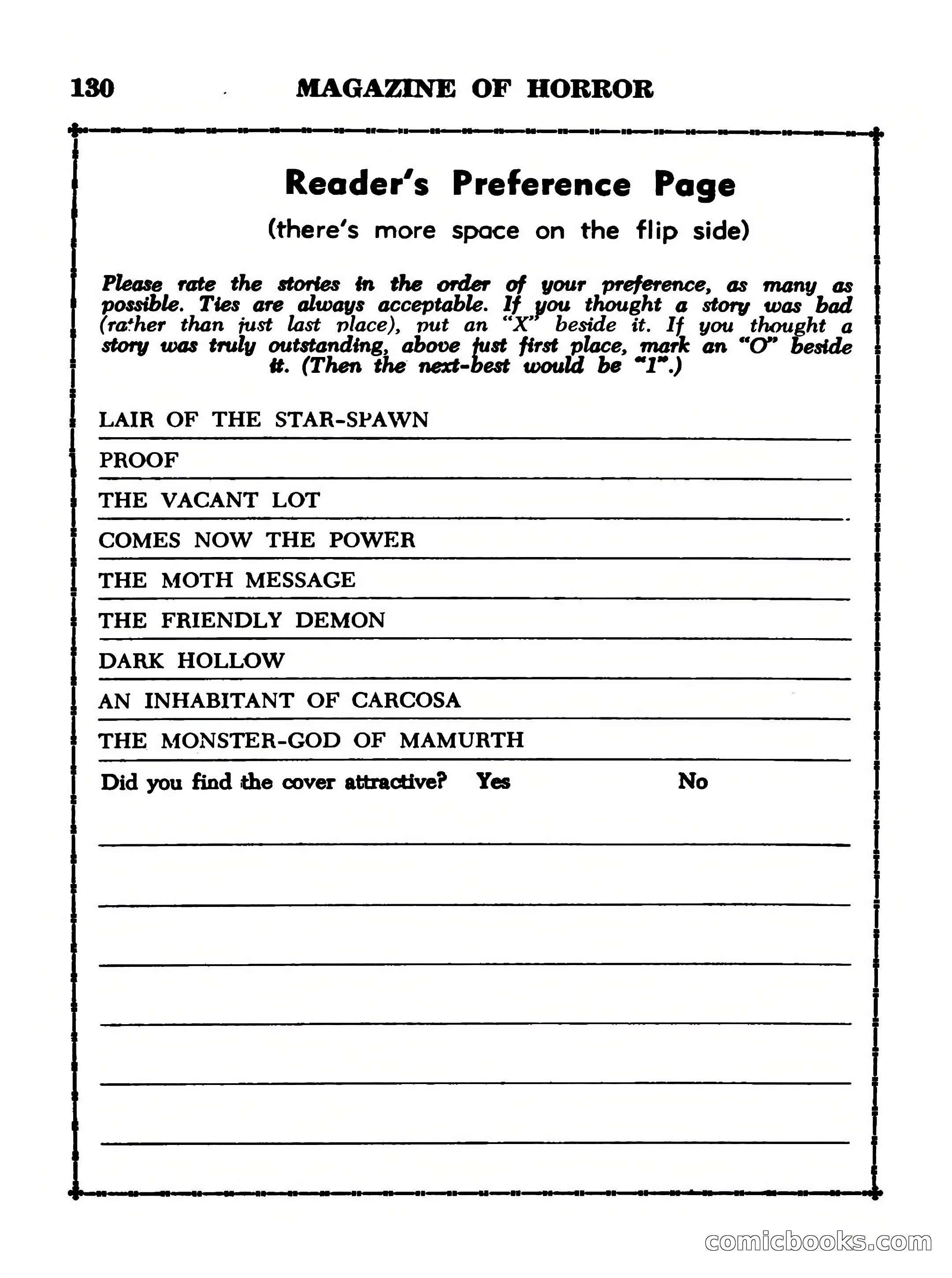 Magazine of Horror, No. 14 — page 130 of 132