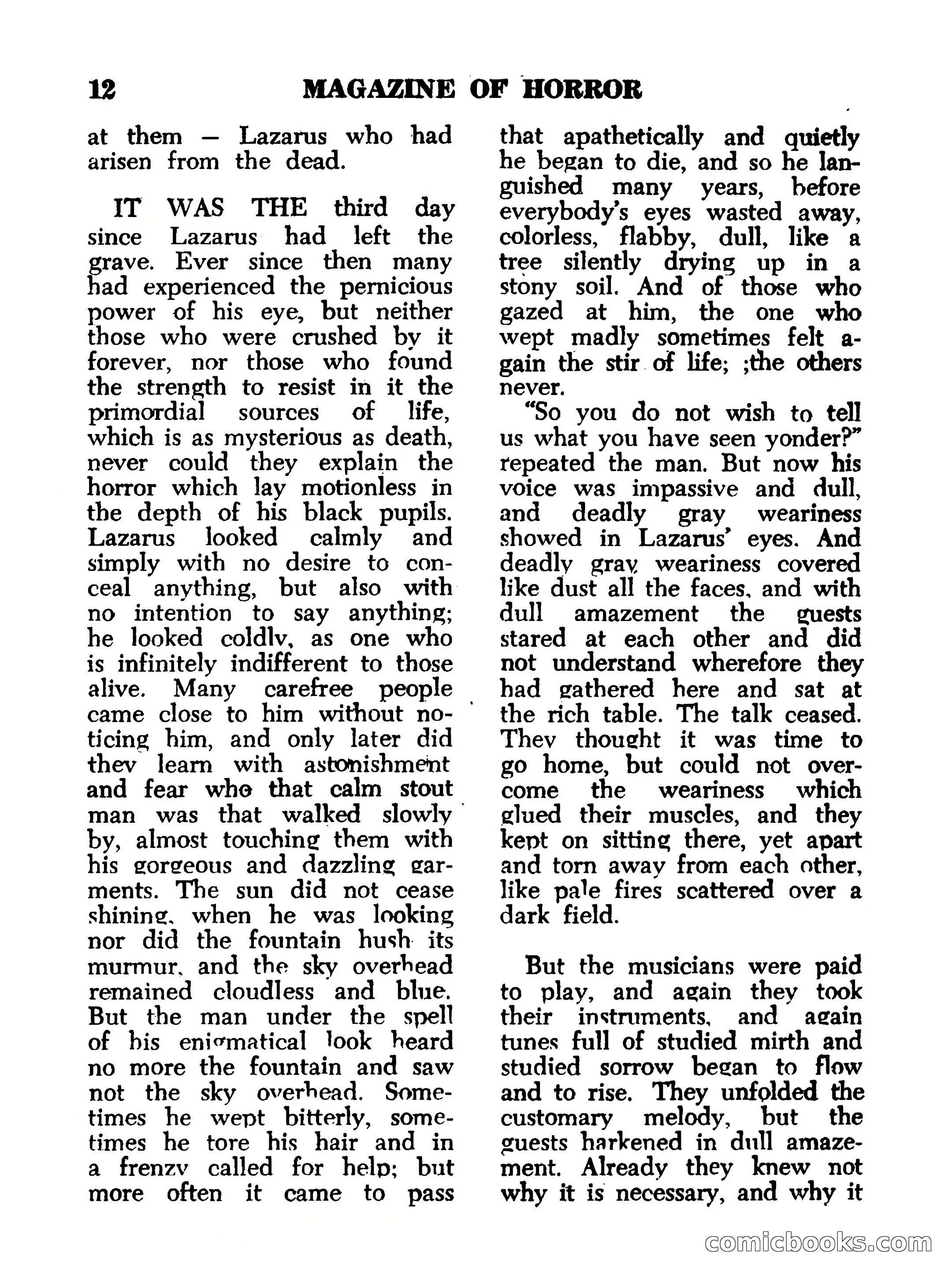 Magazine of Horror #16 — page 12 of 132