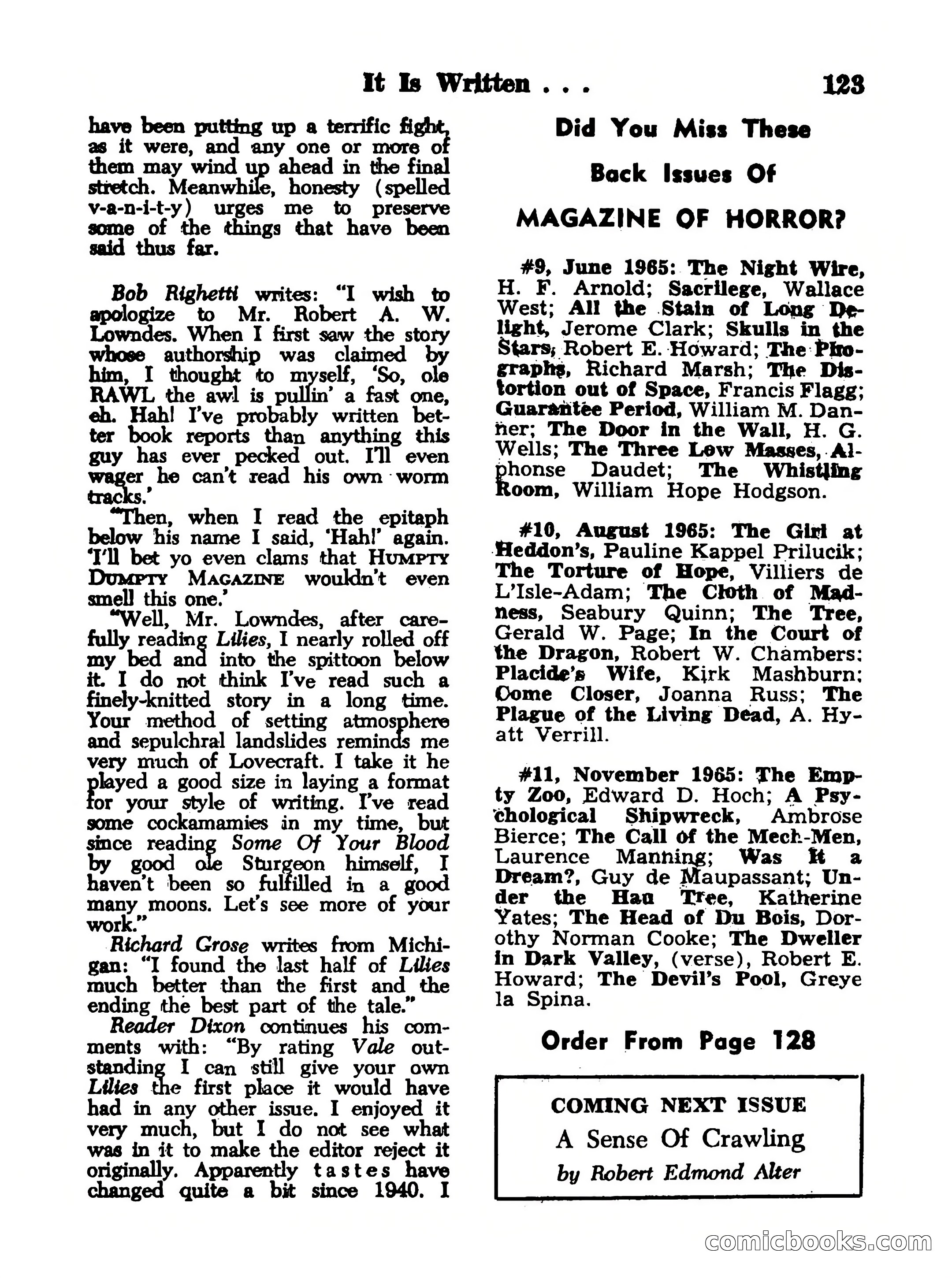 Magazine of Horror #16 — page 123 of 132