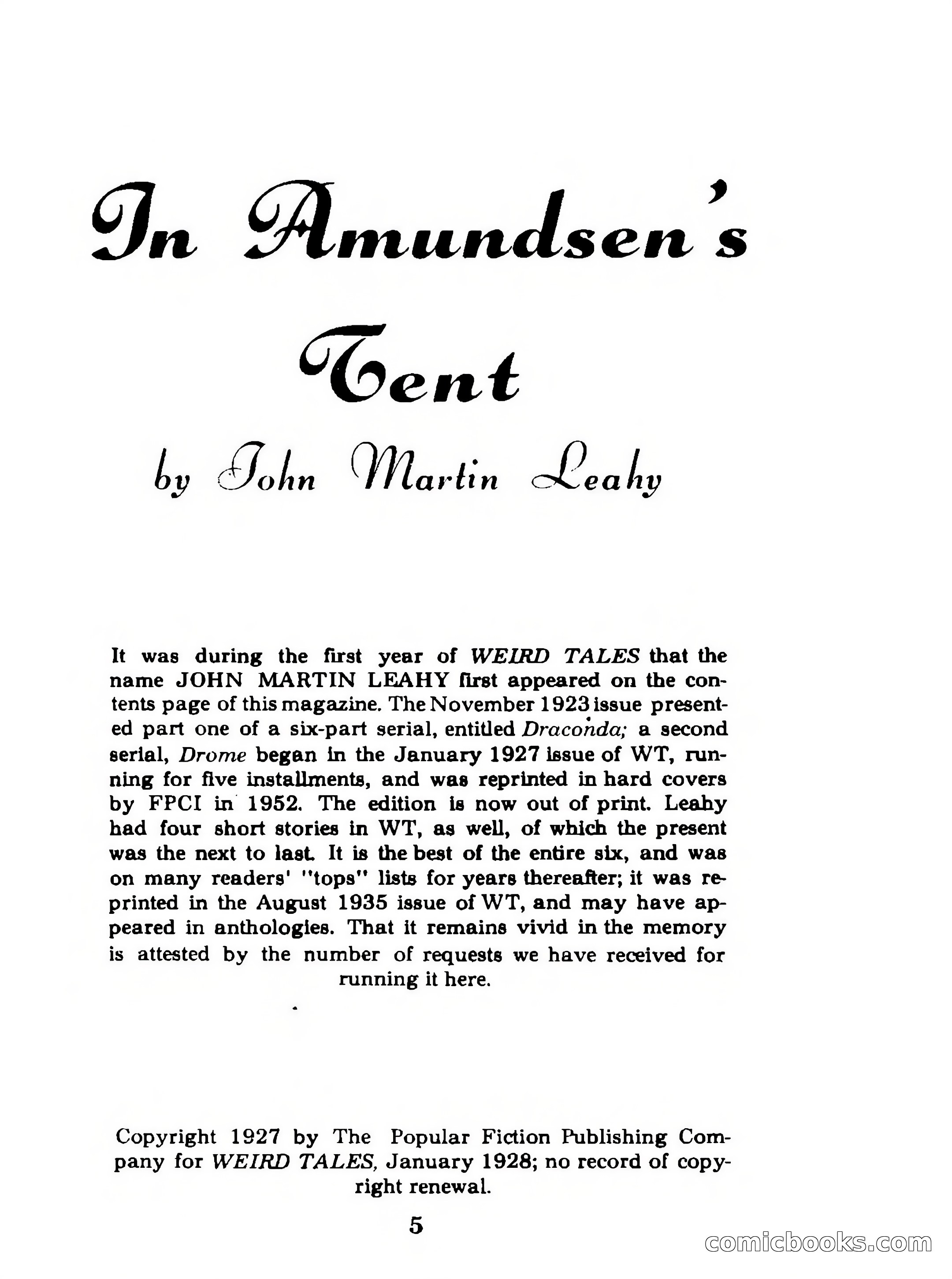 Magazine of Horror #18 — page 5 of 132