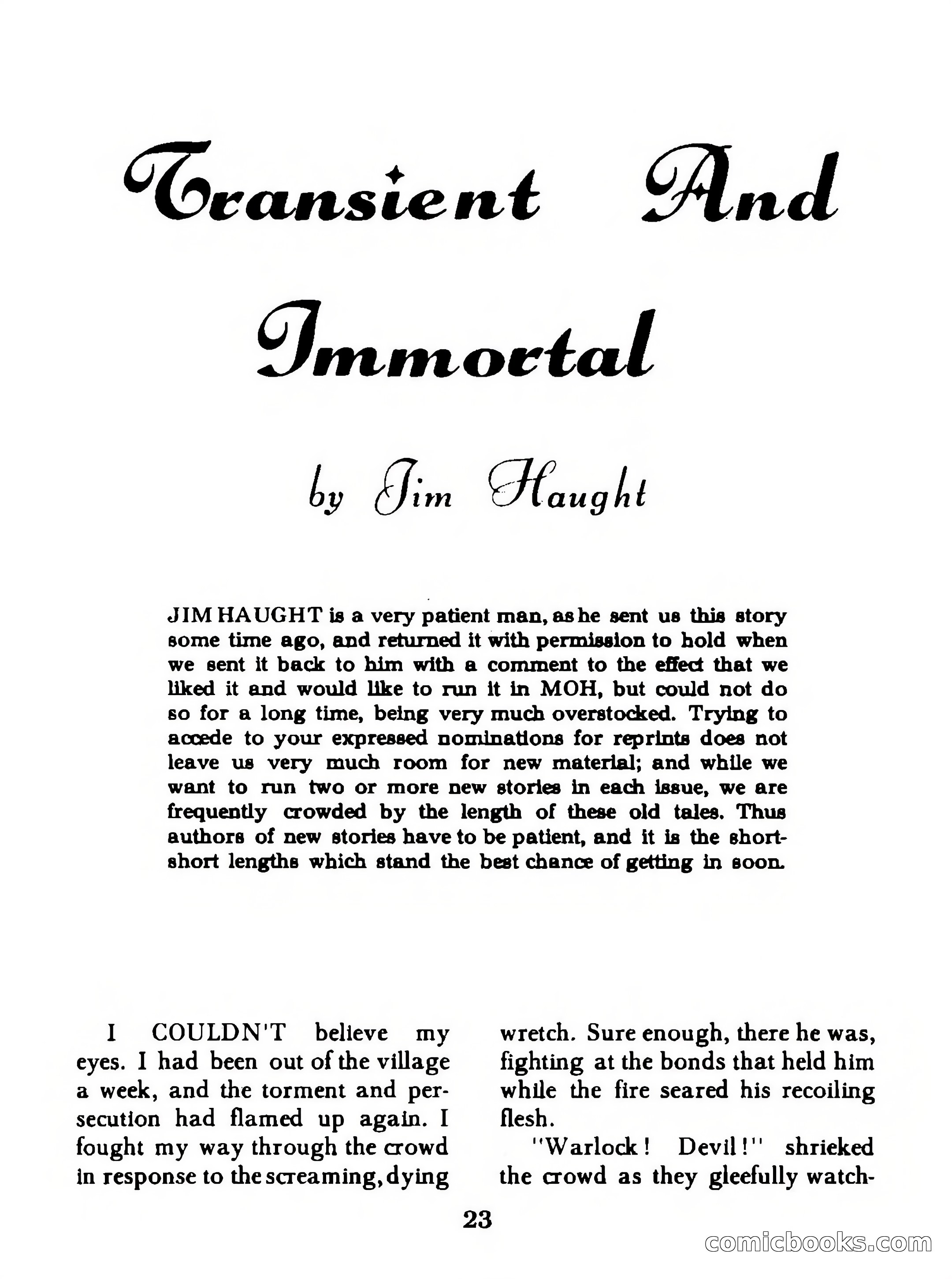 Magazine of Horror #18 — page 23 of 132