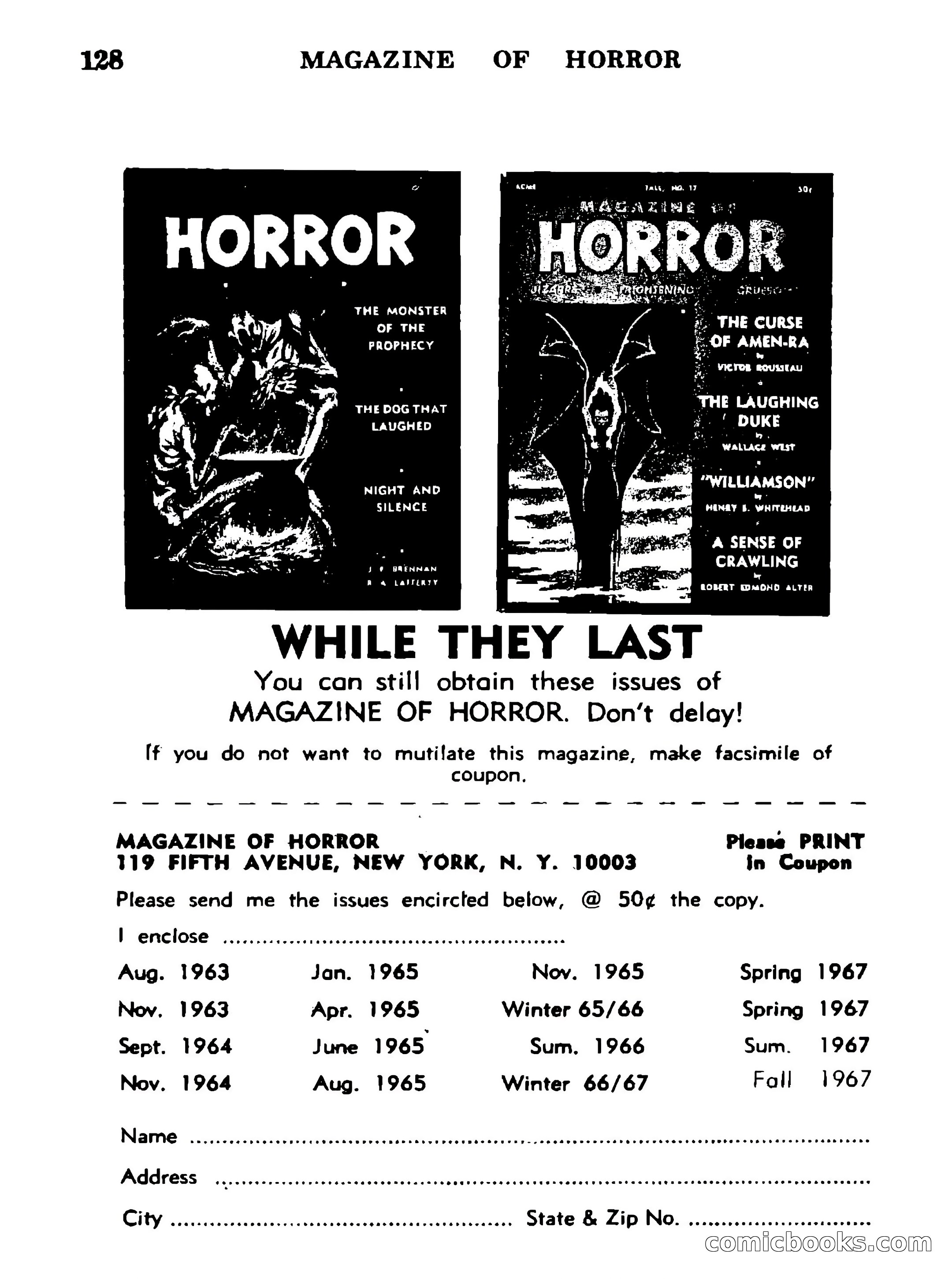 Magazine of Horror #18 — page 128 of 132