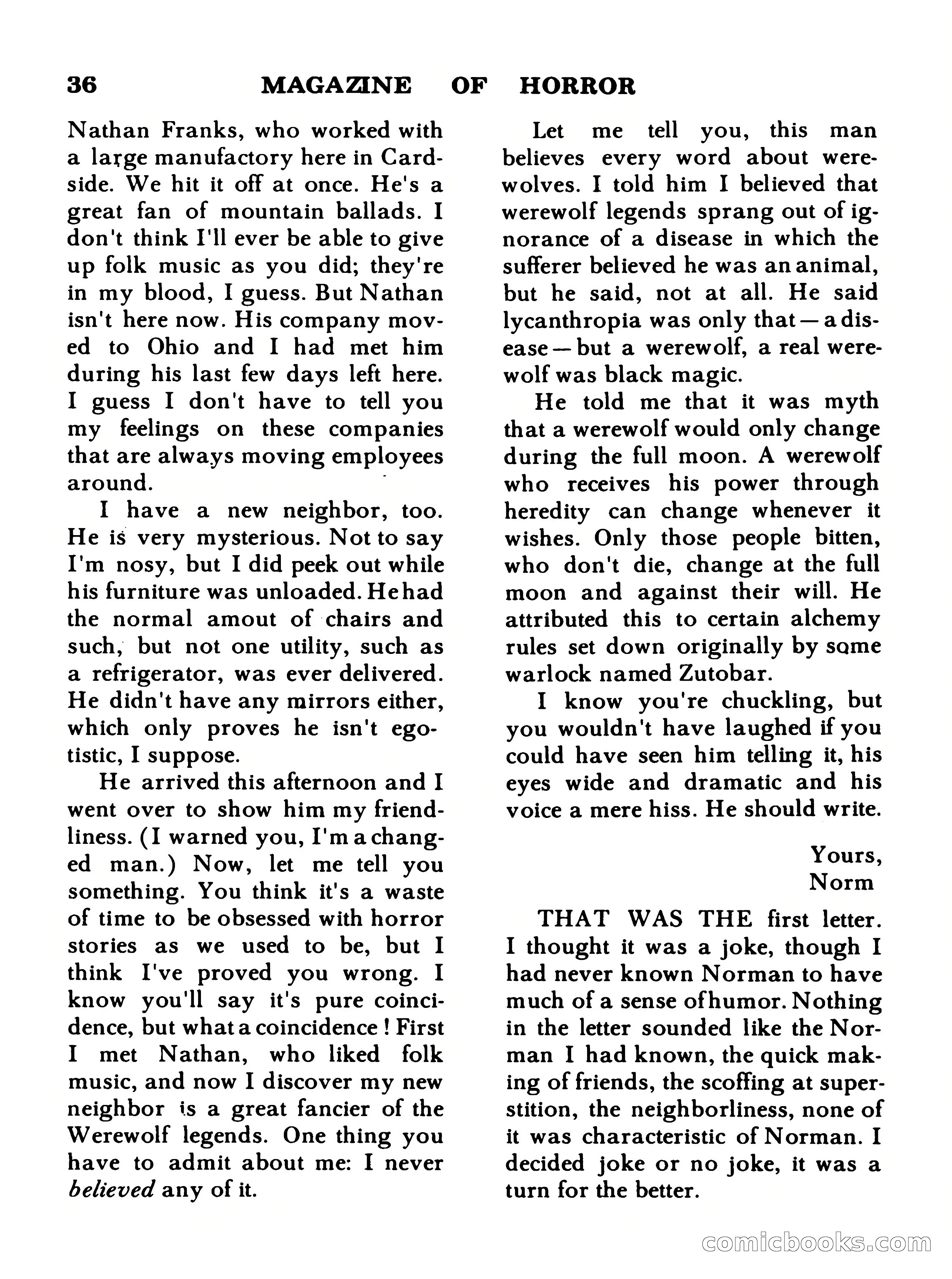 Magazine of Horror #19 — page 36 of 132