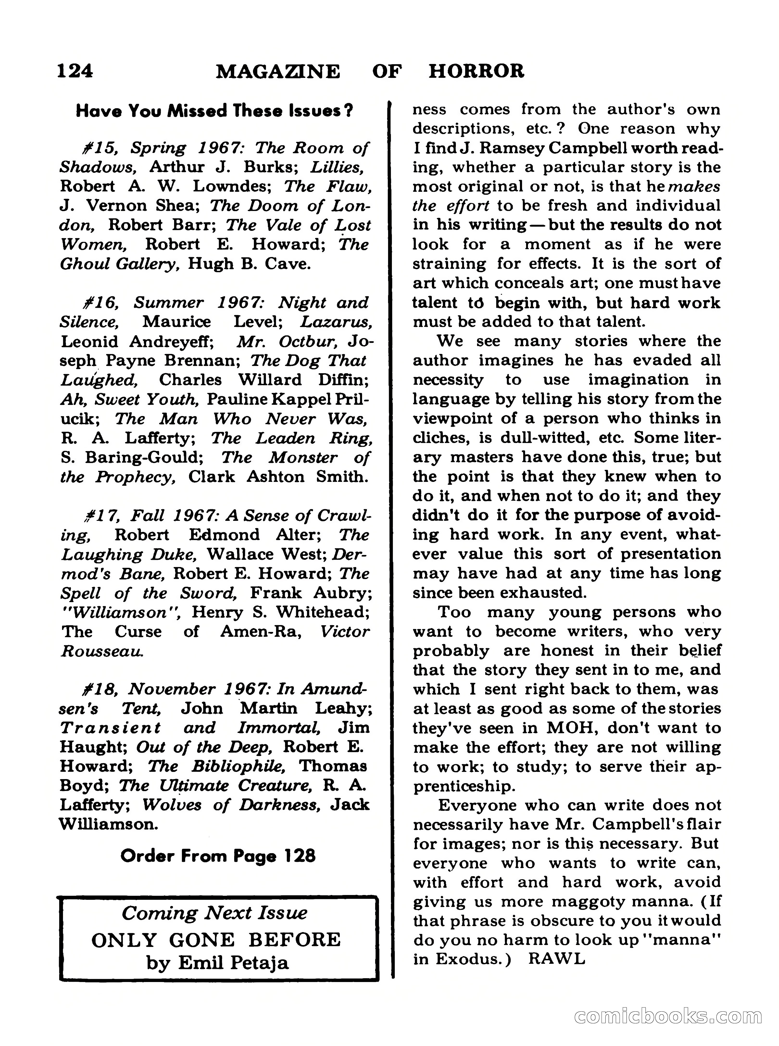 Magazine of Horror #19 — page 124 of 132