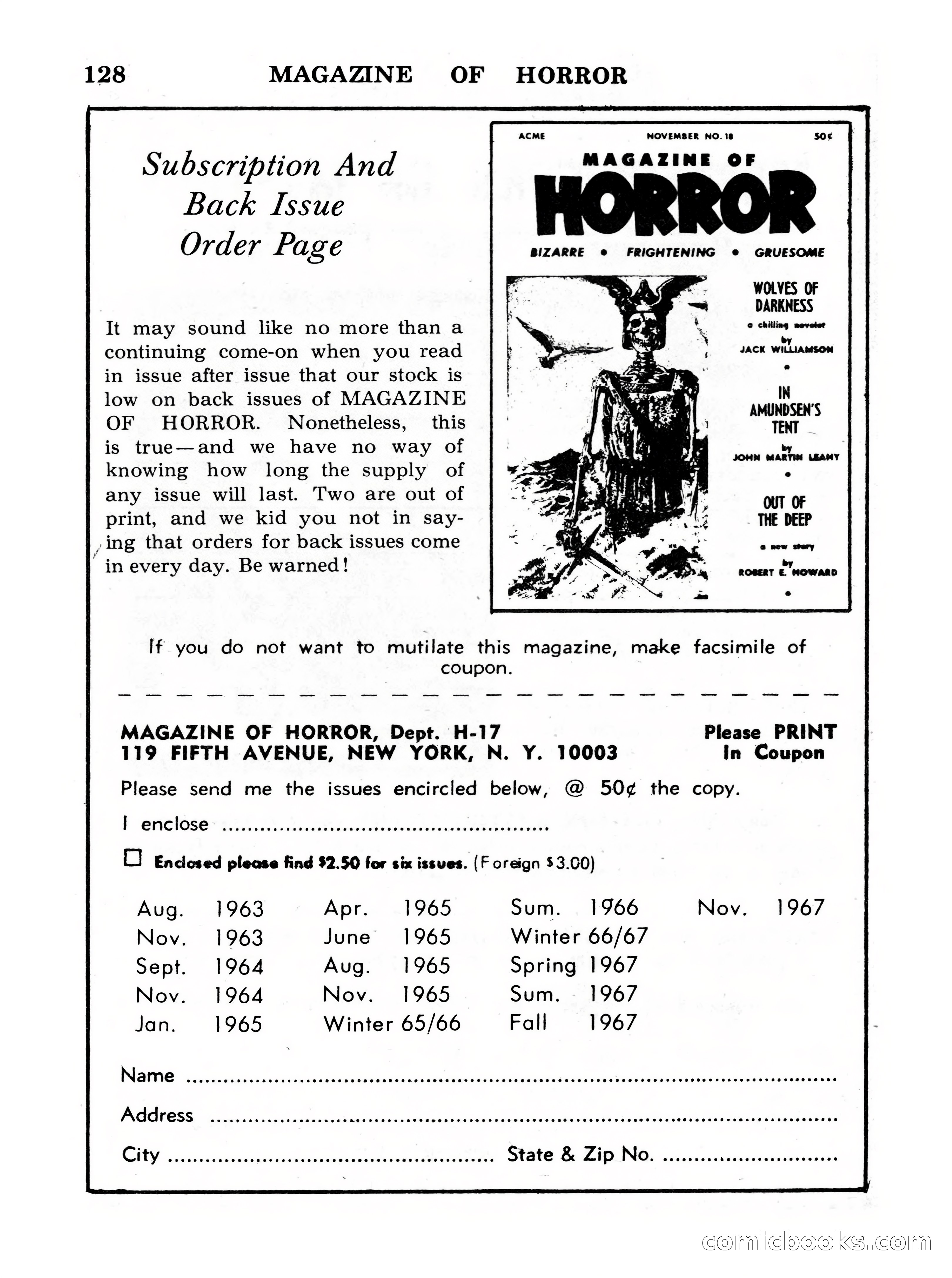 Magazine of Horror #19 — page 128 of 132