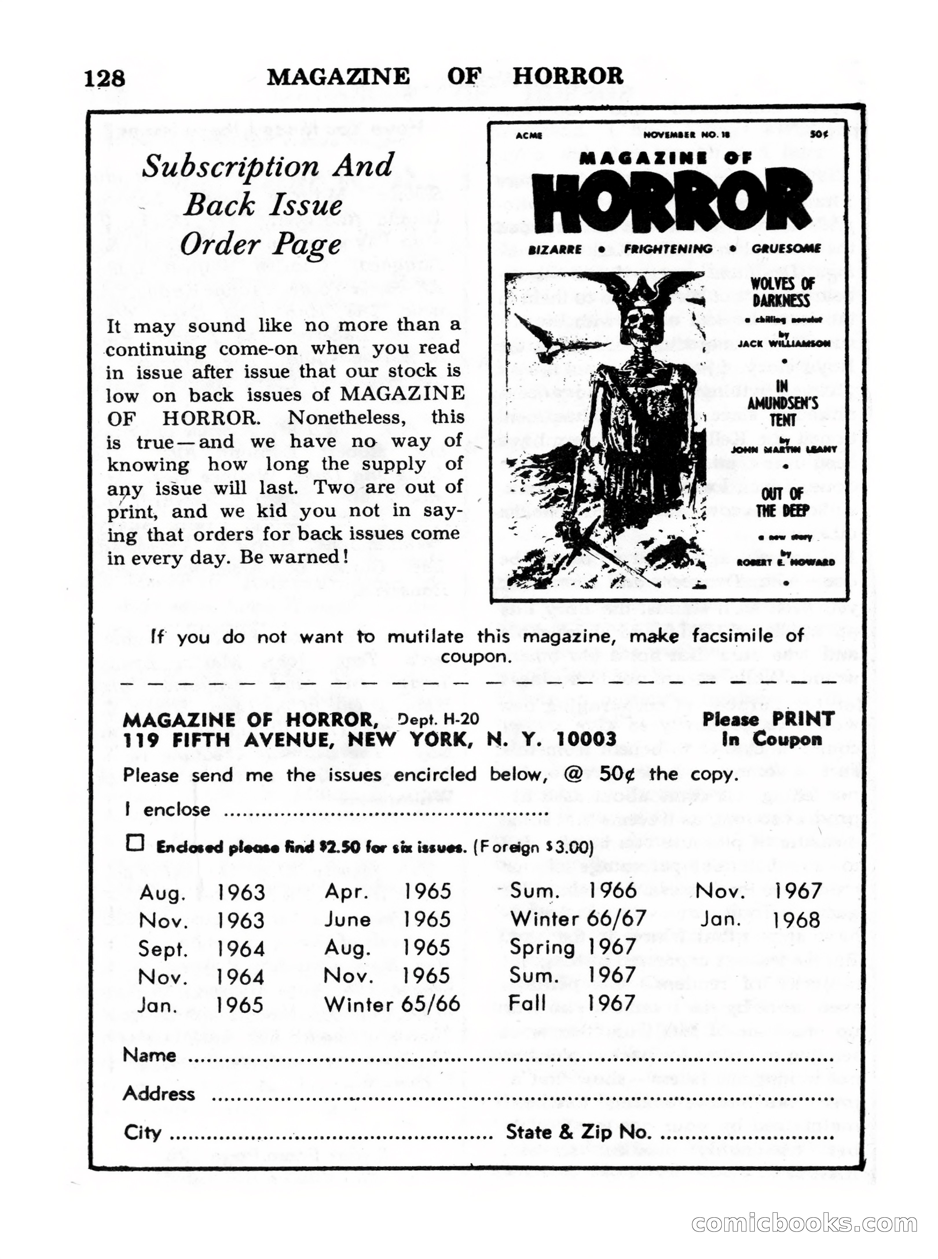 Magazine of Horror No. 20 — page 128 of 132