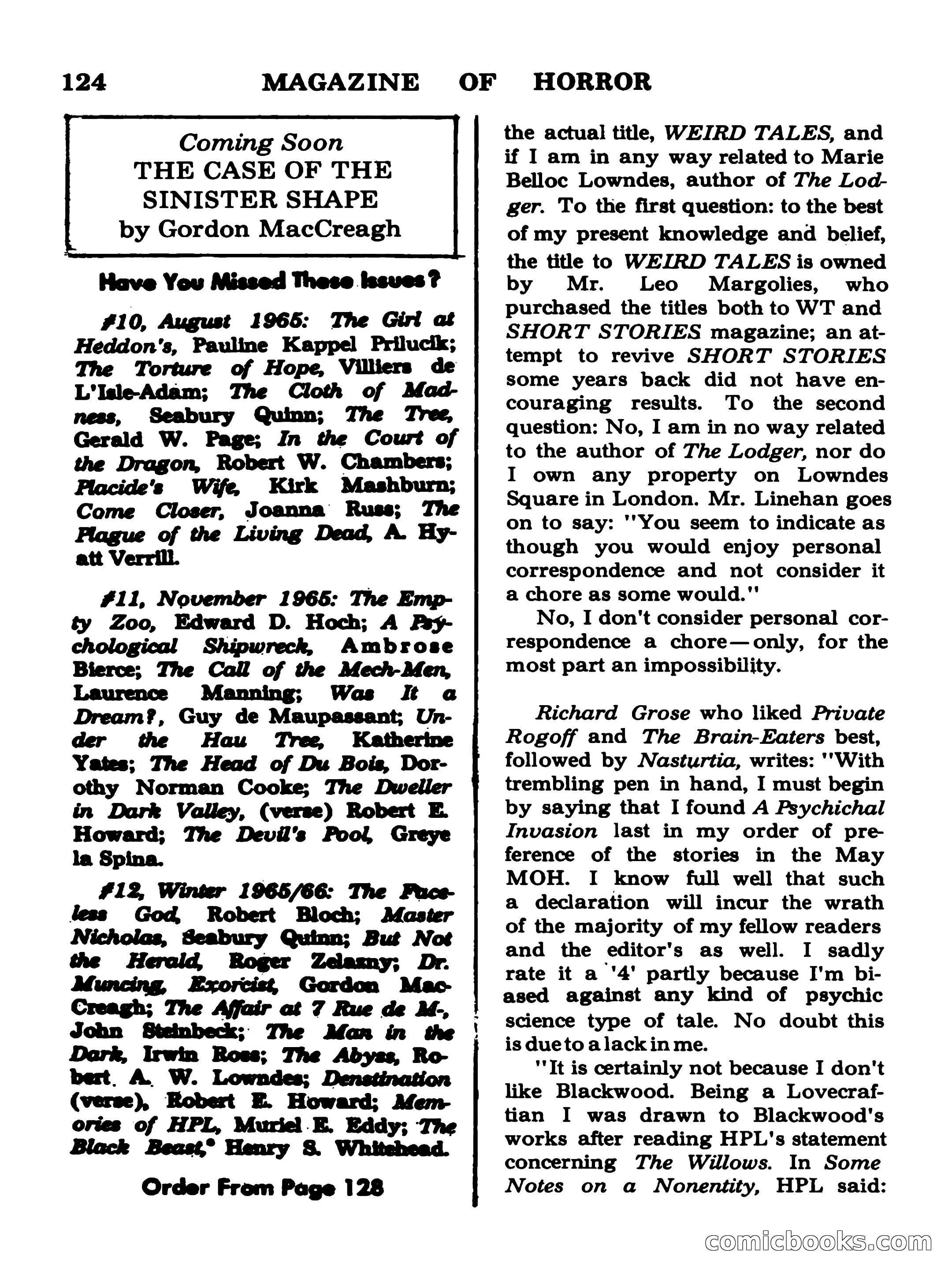 Magazine of Horror #23 — page 124 of 132