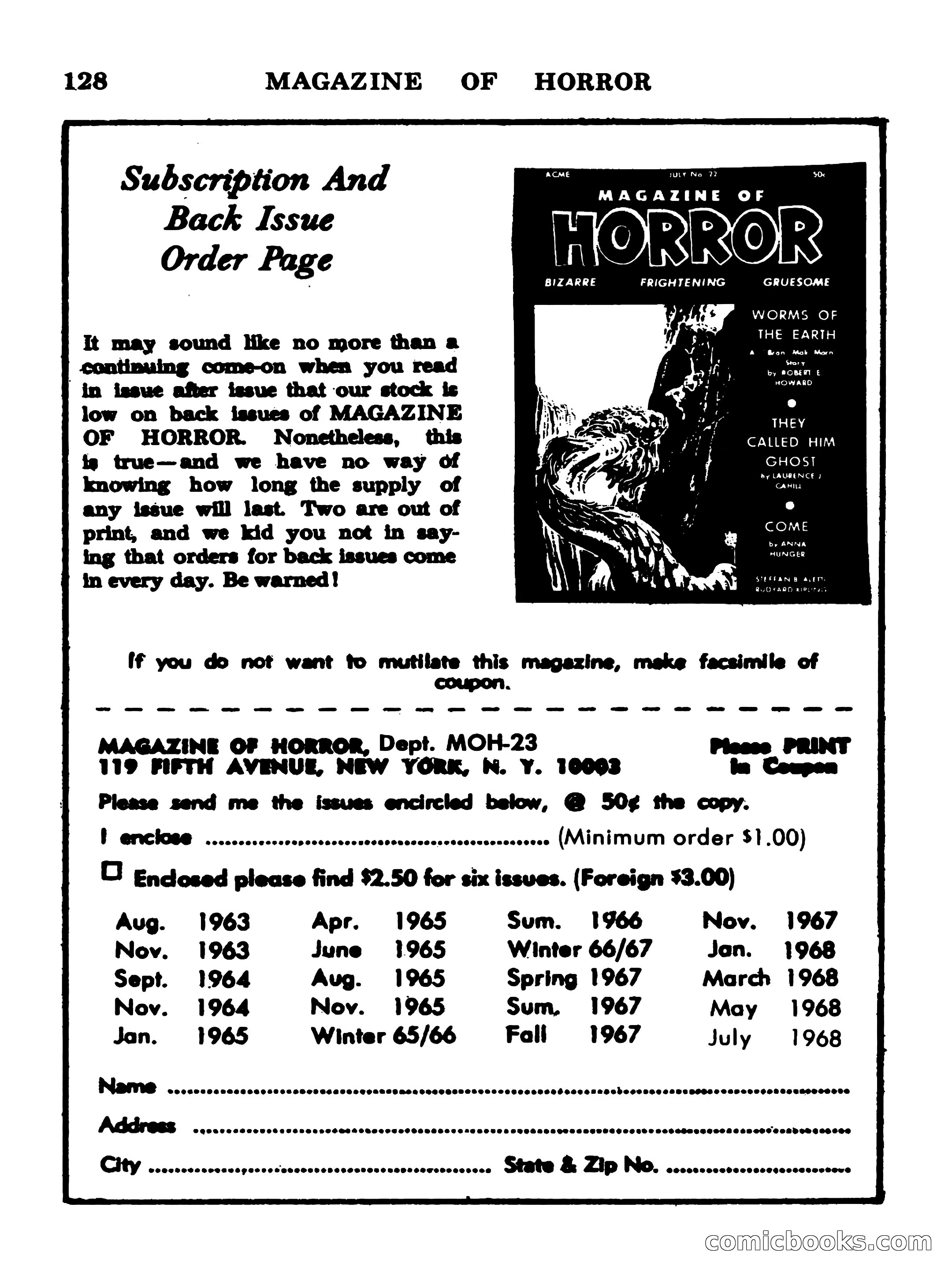 Magazine of Horror #23 — page 128 of 132