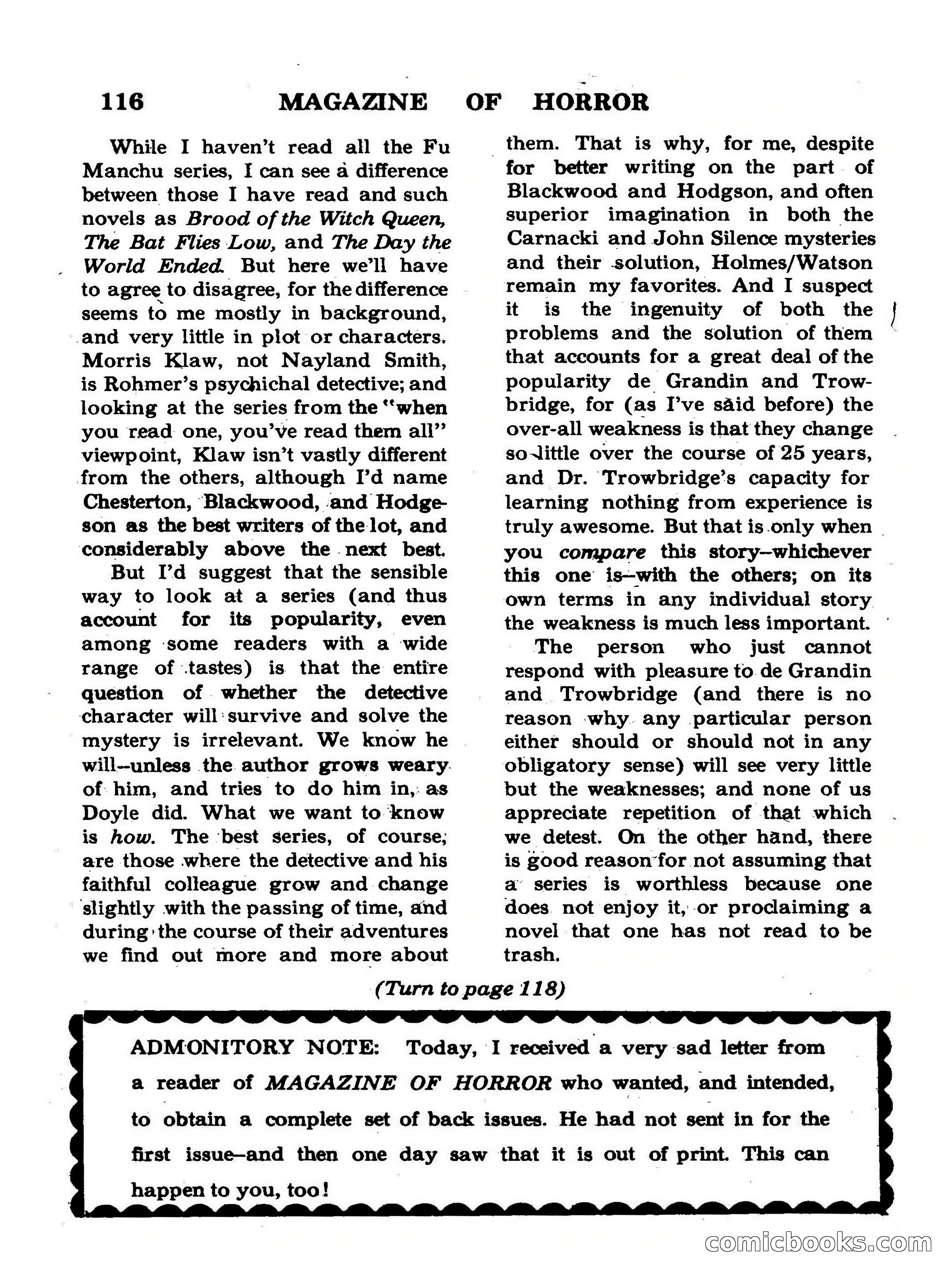 Magazine of Horror #26 — page 116 of 132