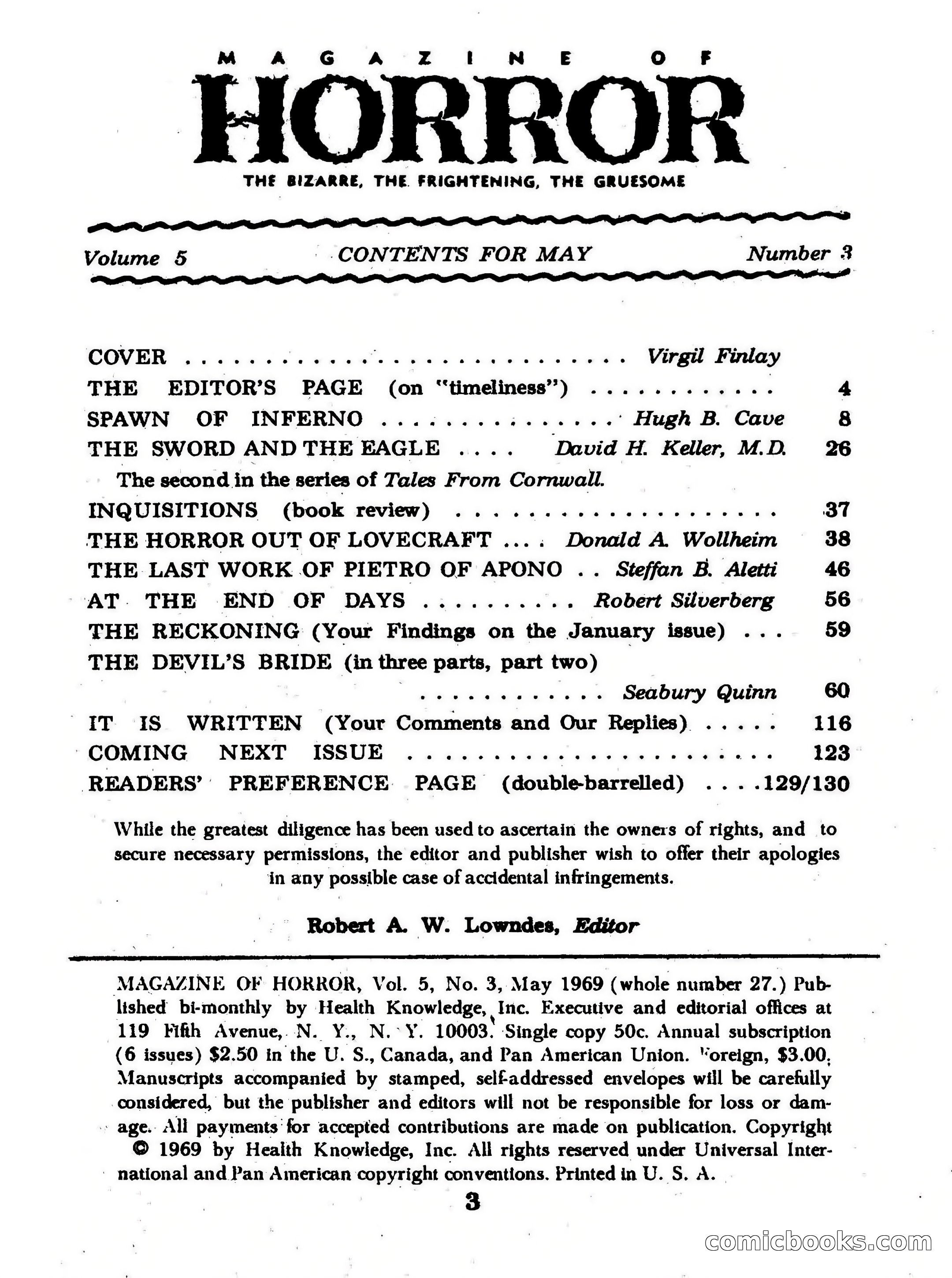 Magazine of Horror No. 27 — page 3 of 132