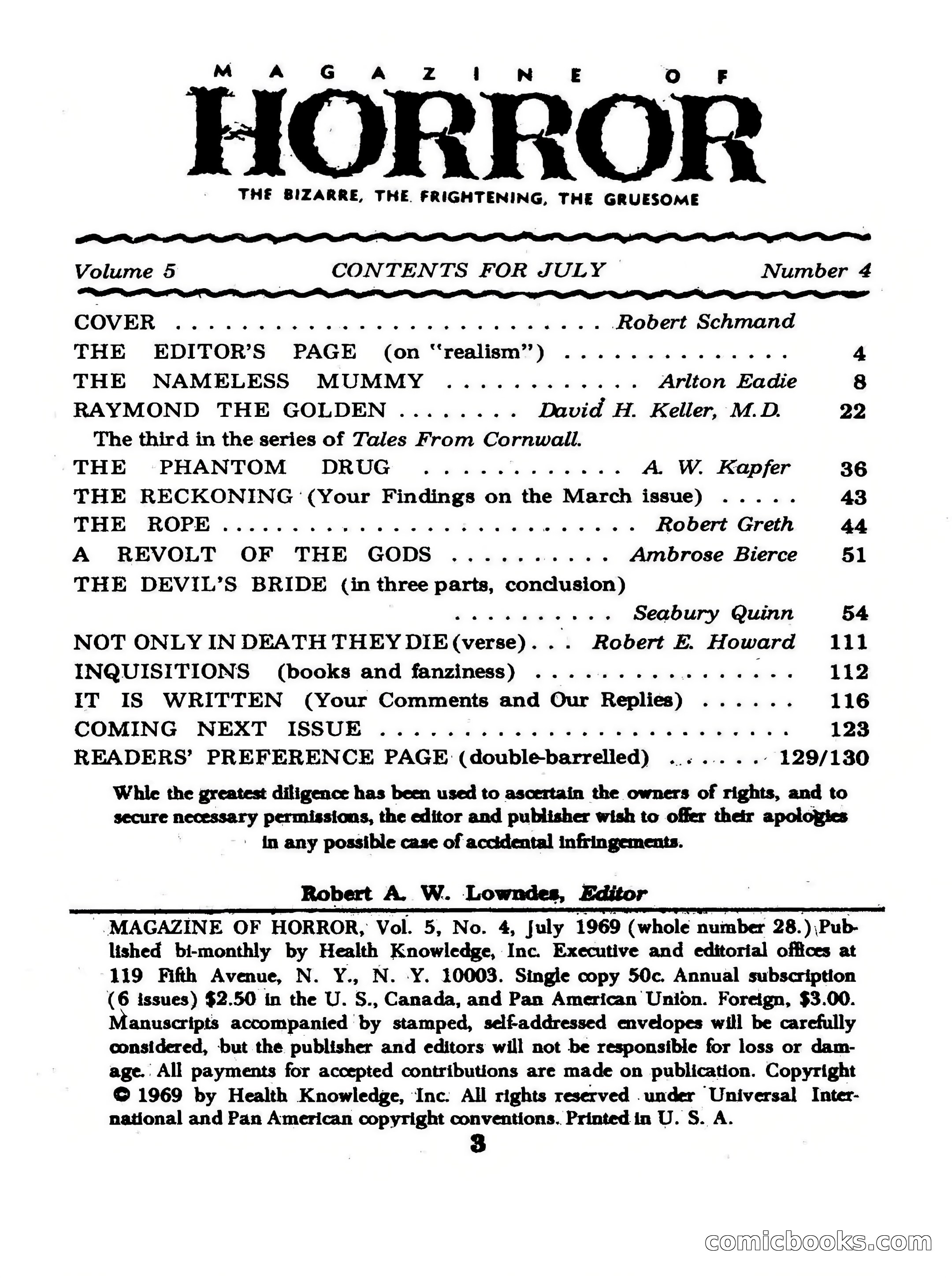 Magazine of Horror #28 — page 3 of 132