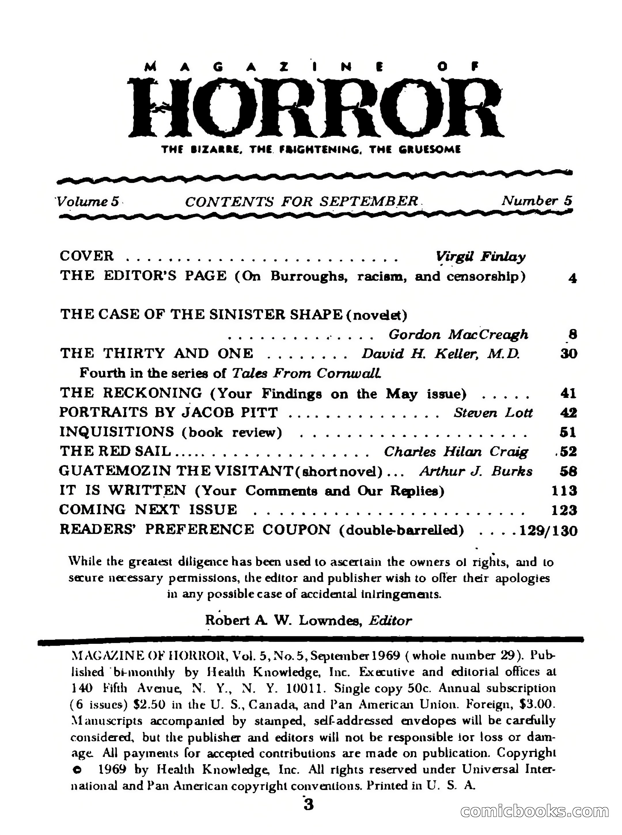 Magazine of Horror #29 — page 3 of 132