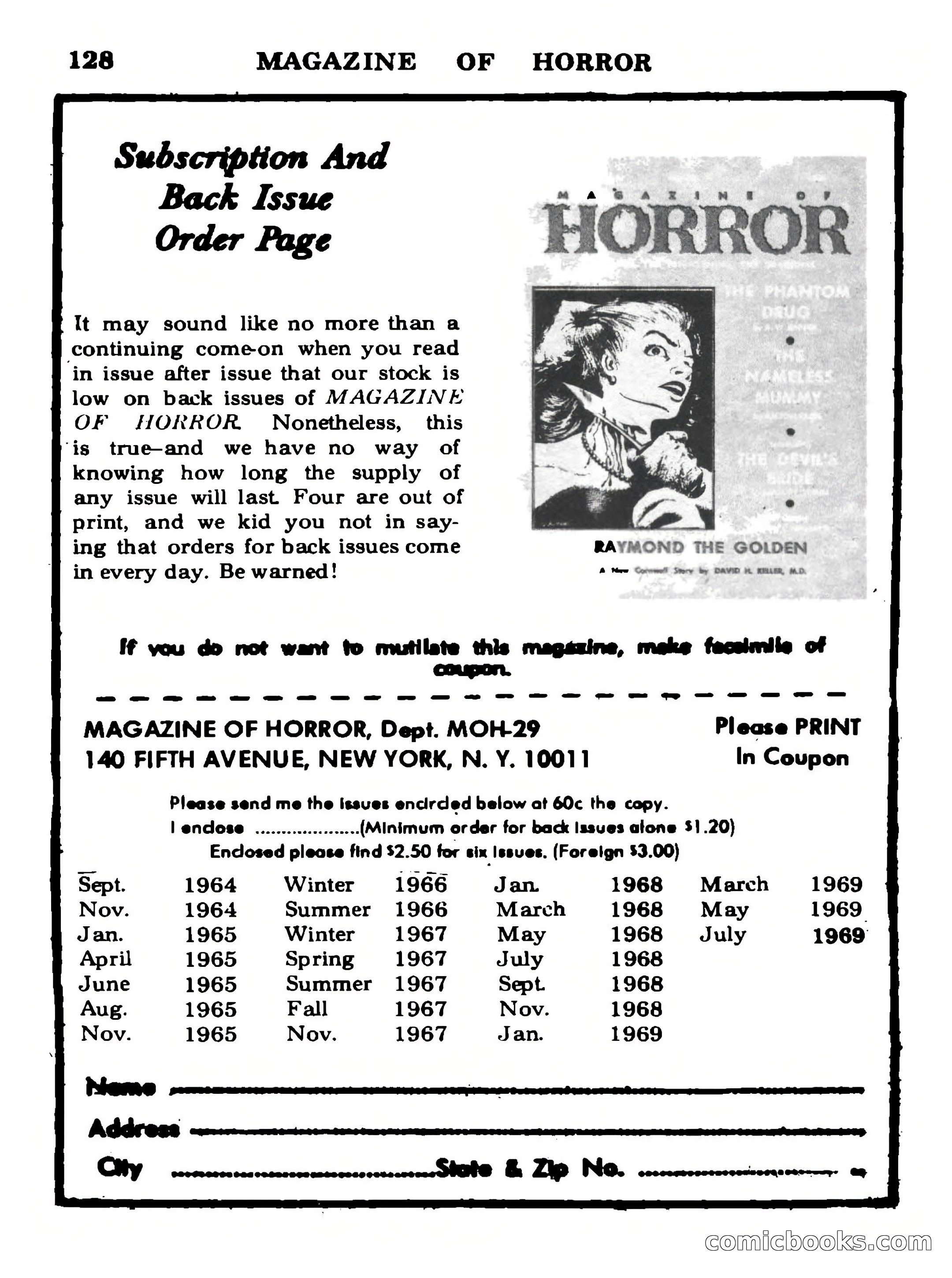 Magazine of Horror #29 — page 128 of 132