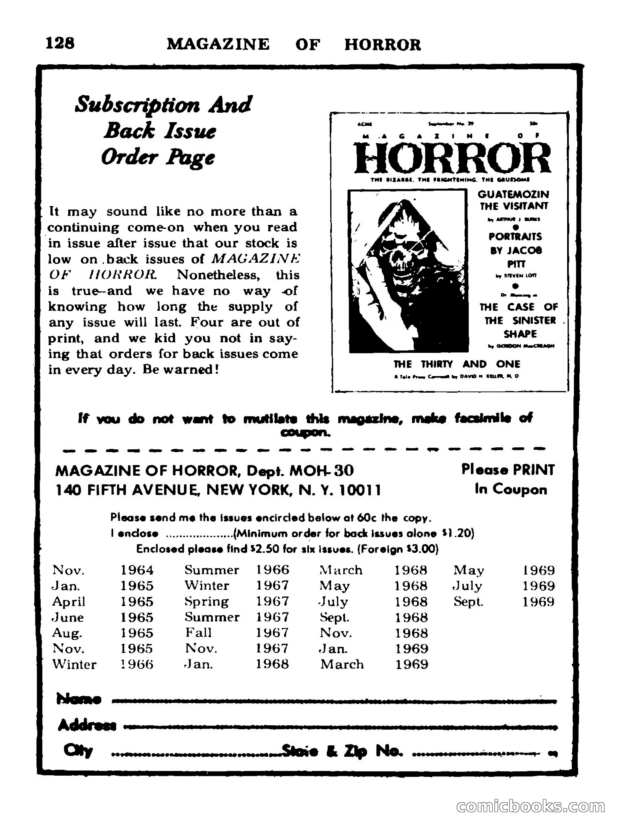 Magazine of Horror No. 30 — page 128 of 132