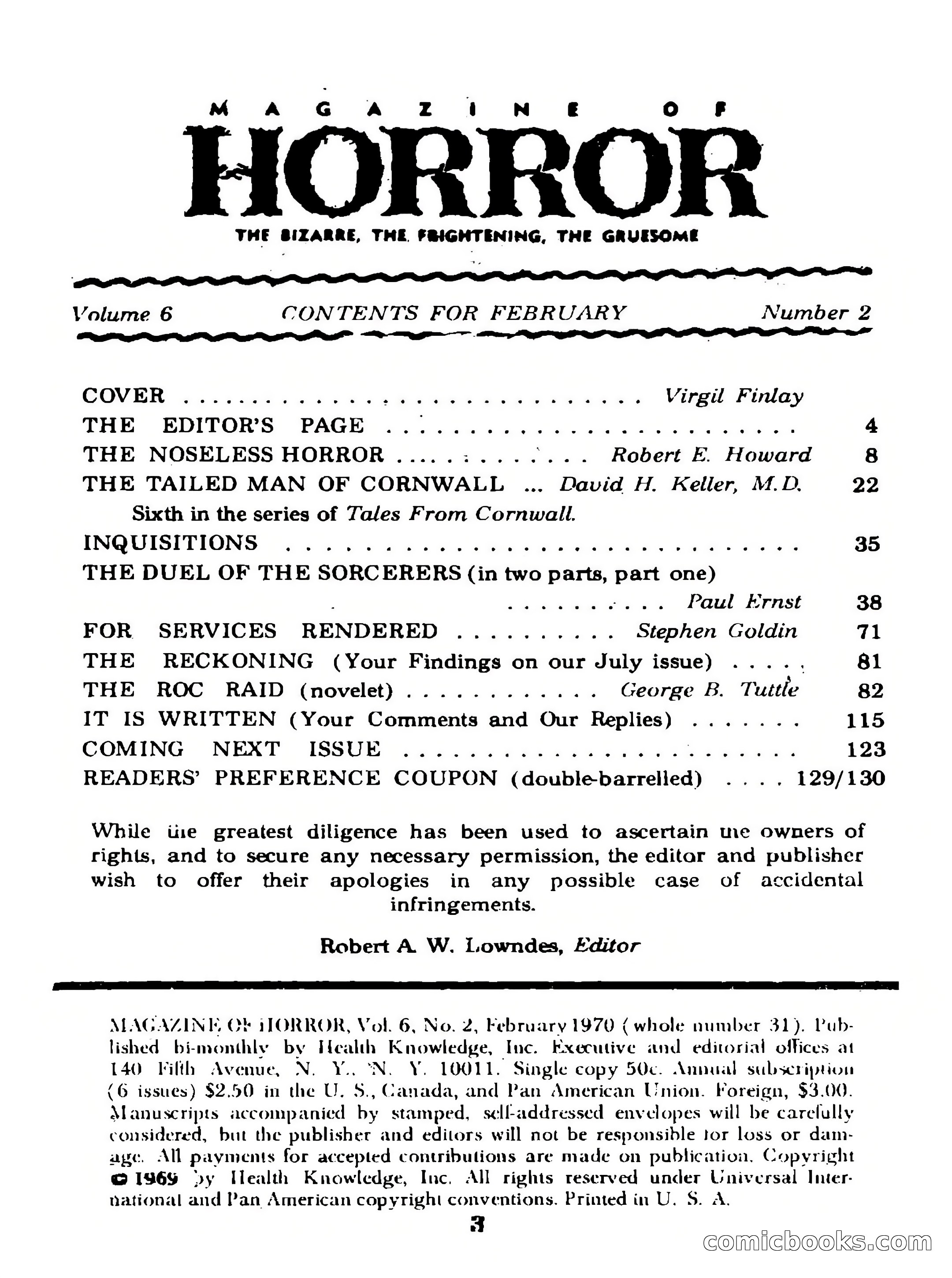 Magazine of Horror No. 31 — page 3 of 132