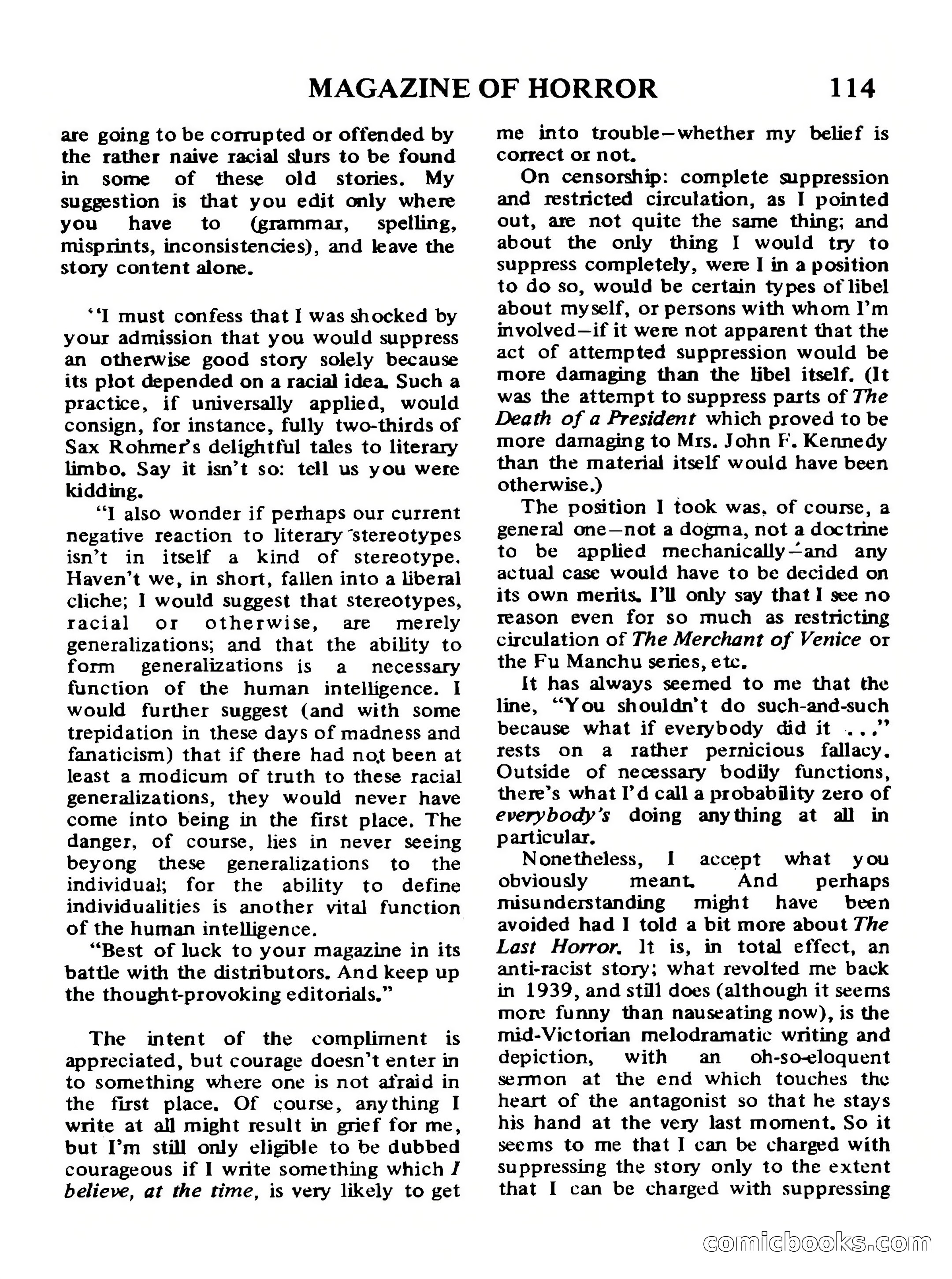 Magazine of Horror, No. 32 — page 114 of 132