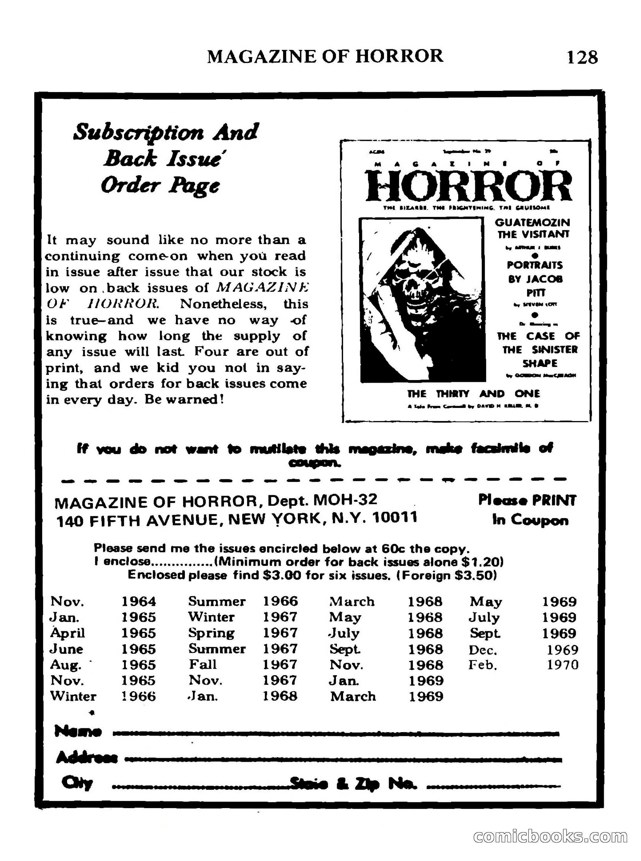 Magazine of Horror, No. 32 — page 128 of 132