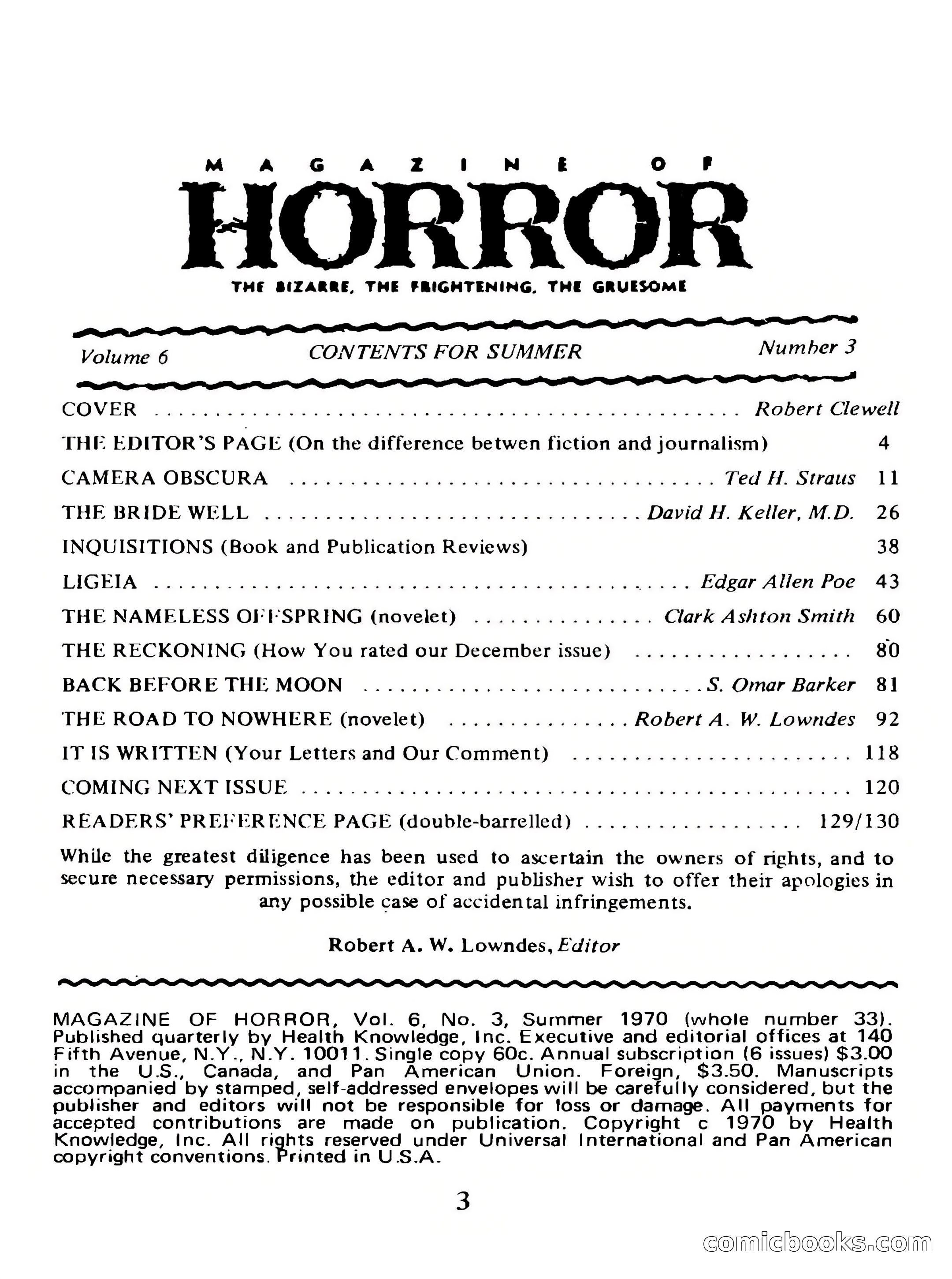 Magazine of Horror No. 33 — page 3 of 132