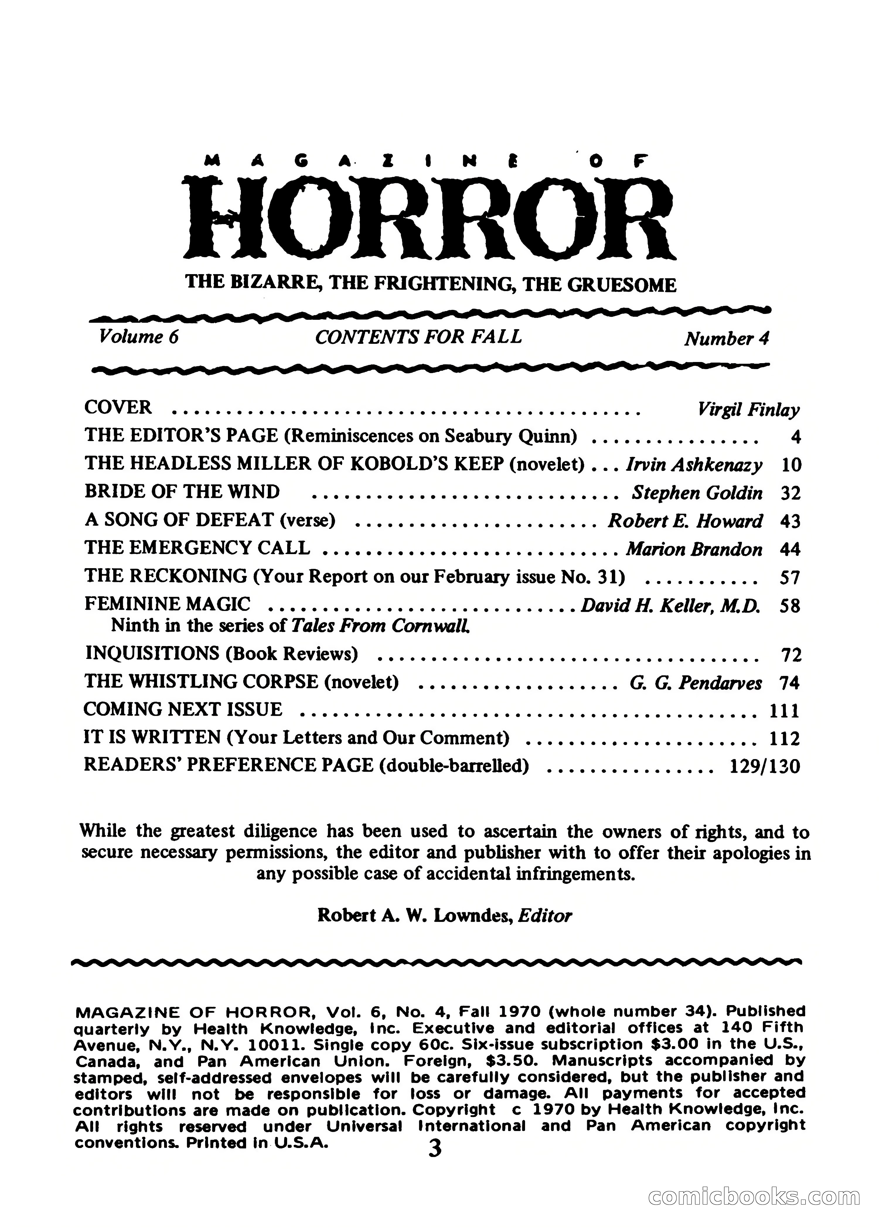 Magazine of Horror #34 — page 3 of 132