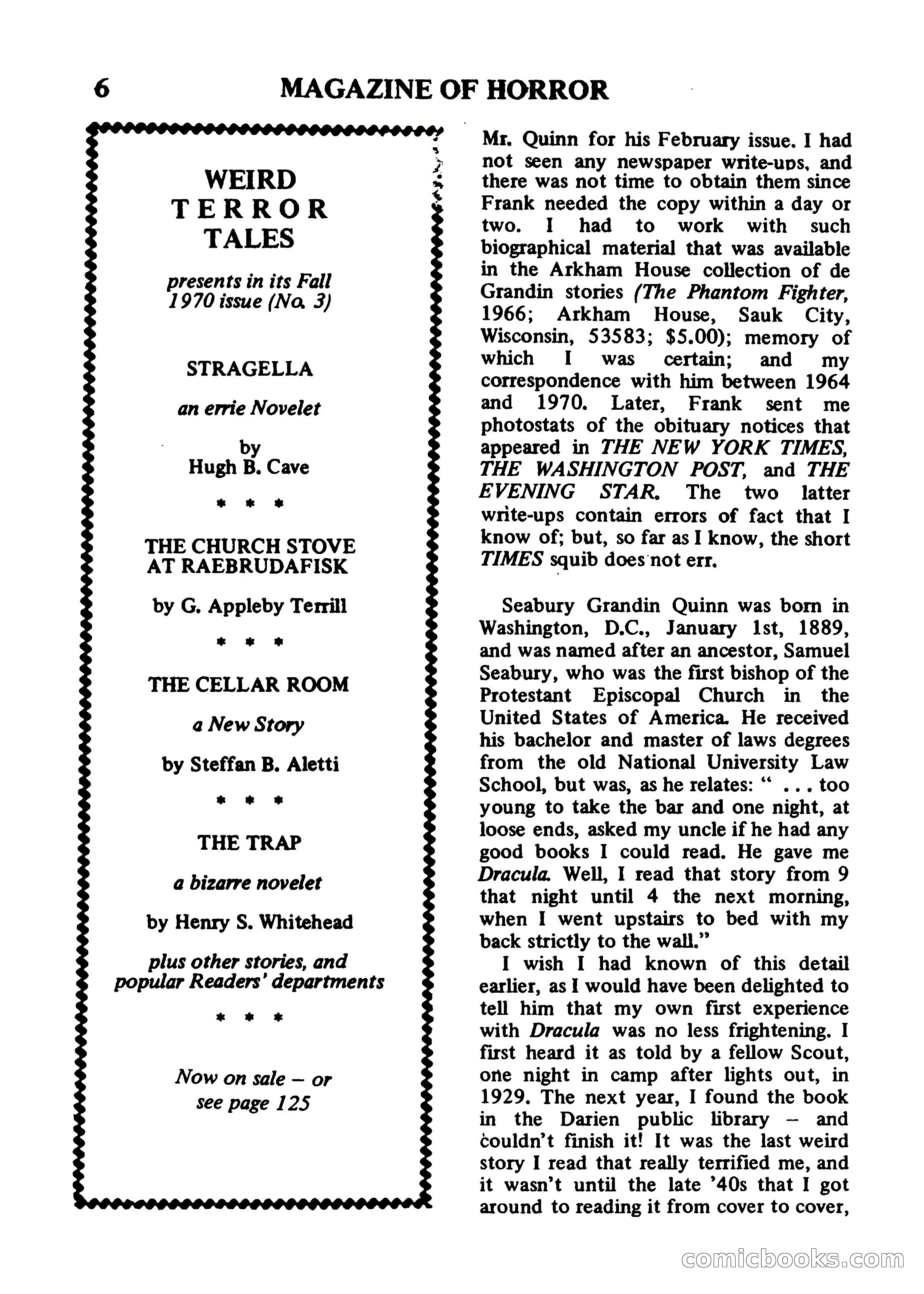 Magazine of Horror #34 — page 6 of 132
