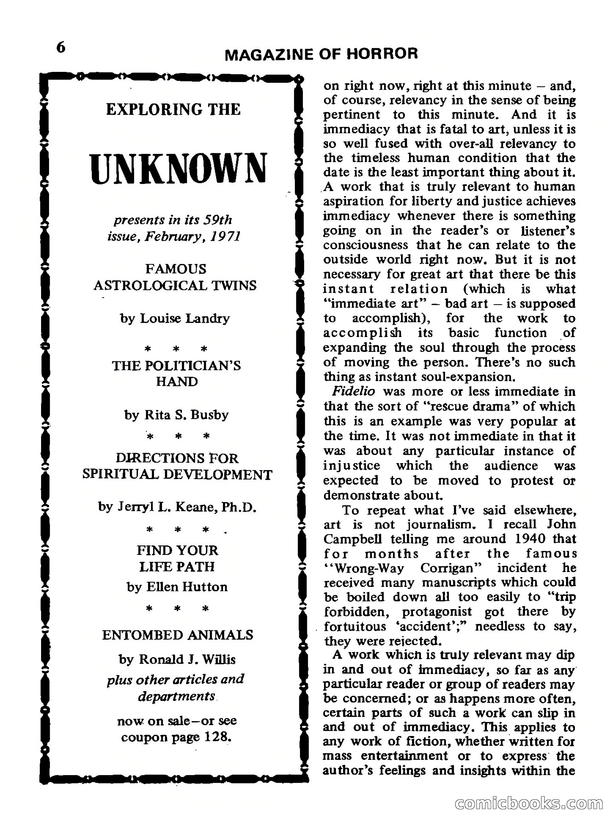 Magazine of Horror #35 — page 6 of 132