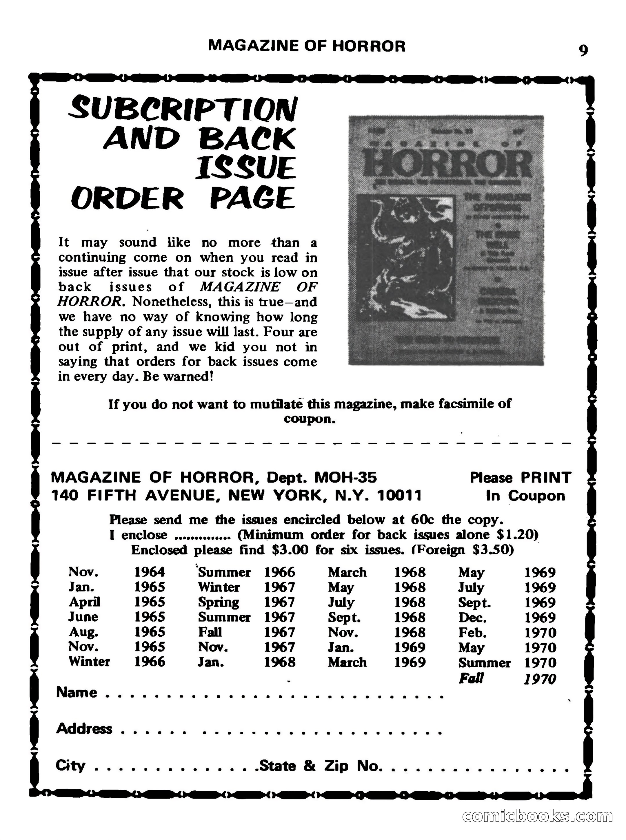 Magazine of Horror #35 — page 9 of 132