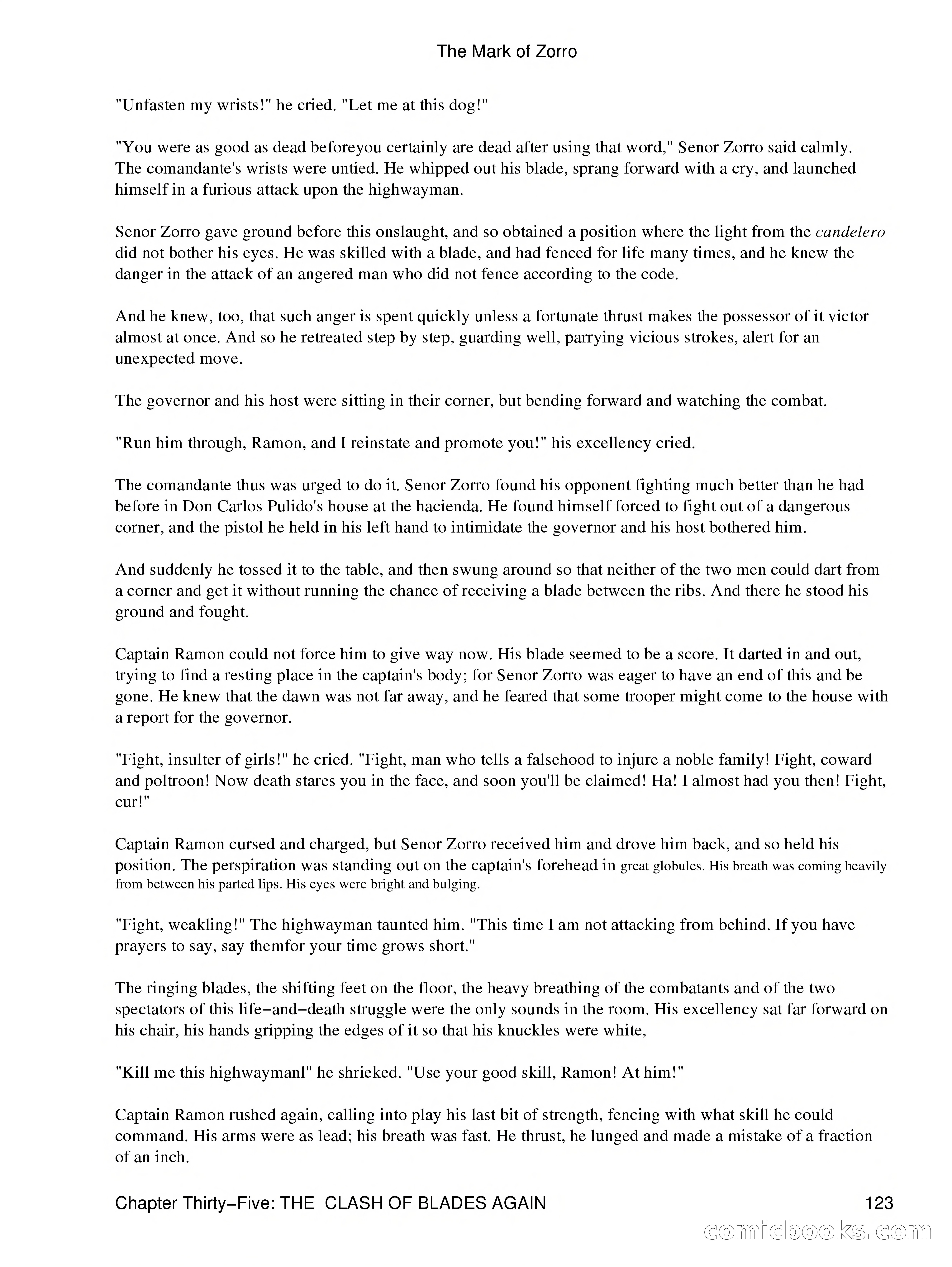 The Mark of Zorro — page 125 of 136