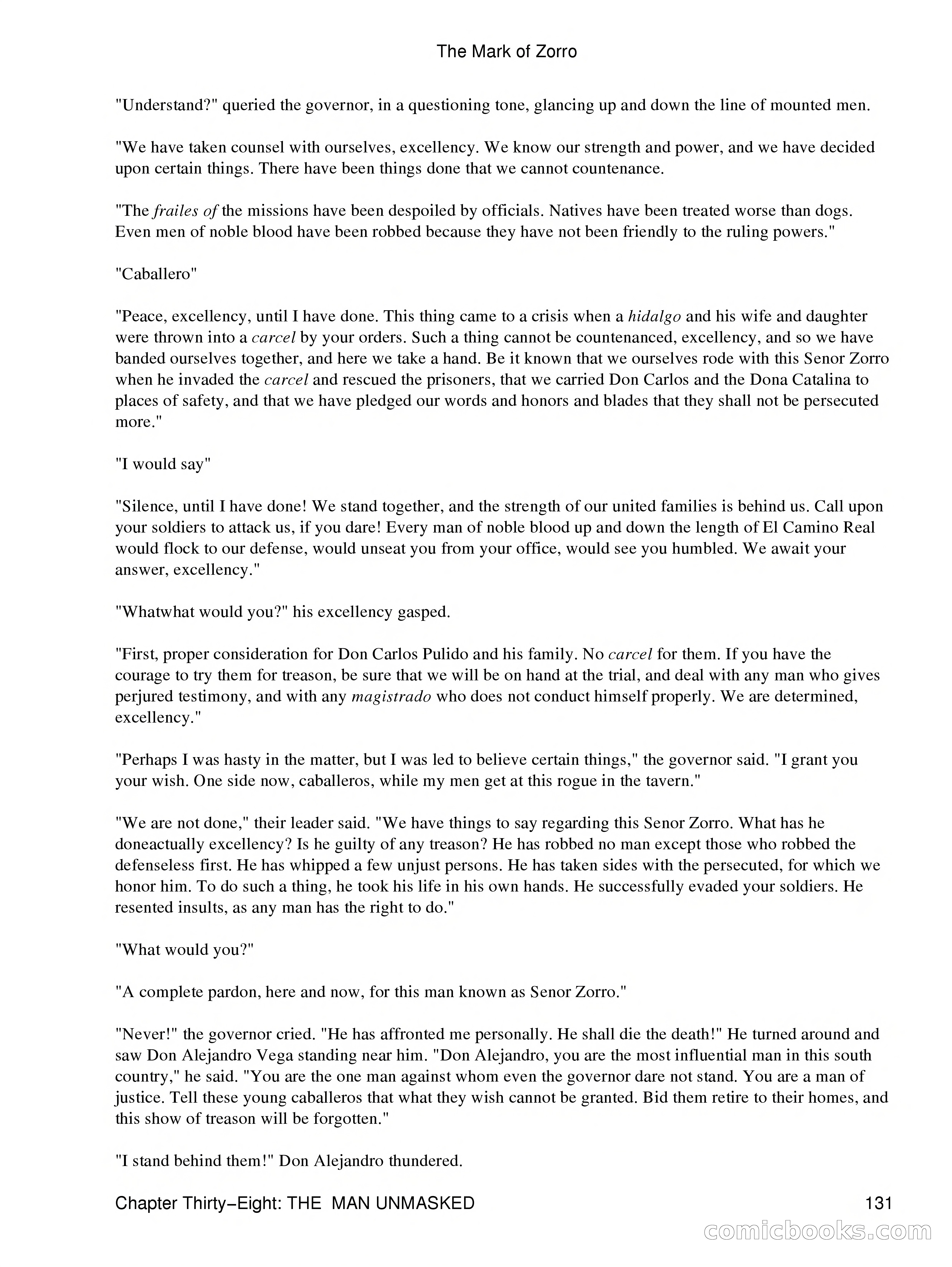 The Mark of Zorro — page 133 of 136