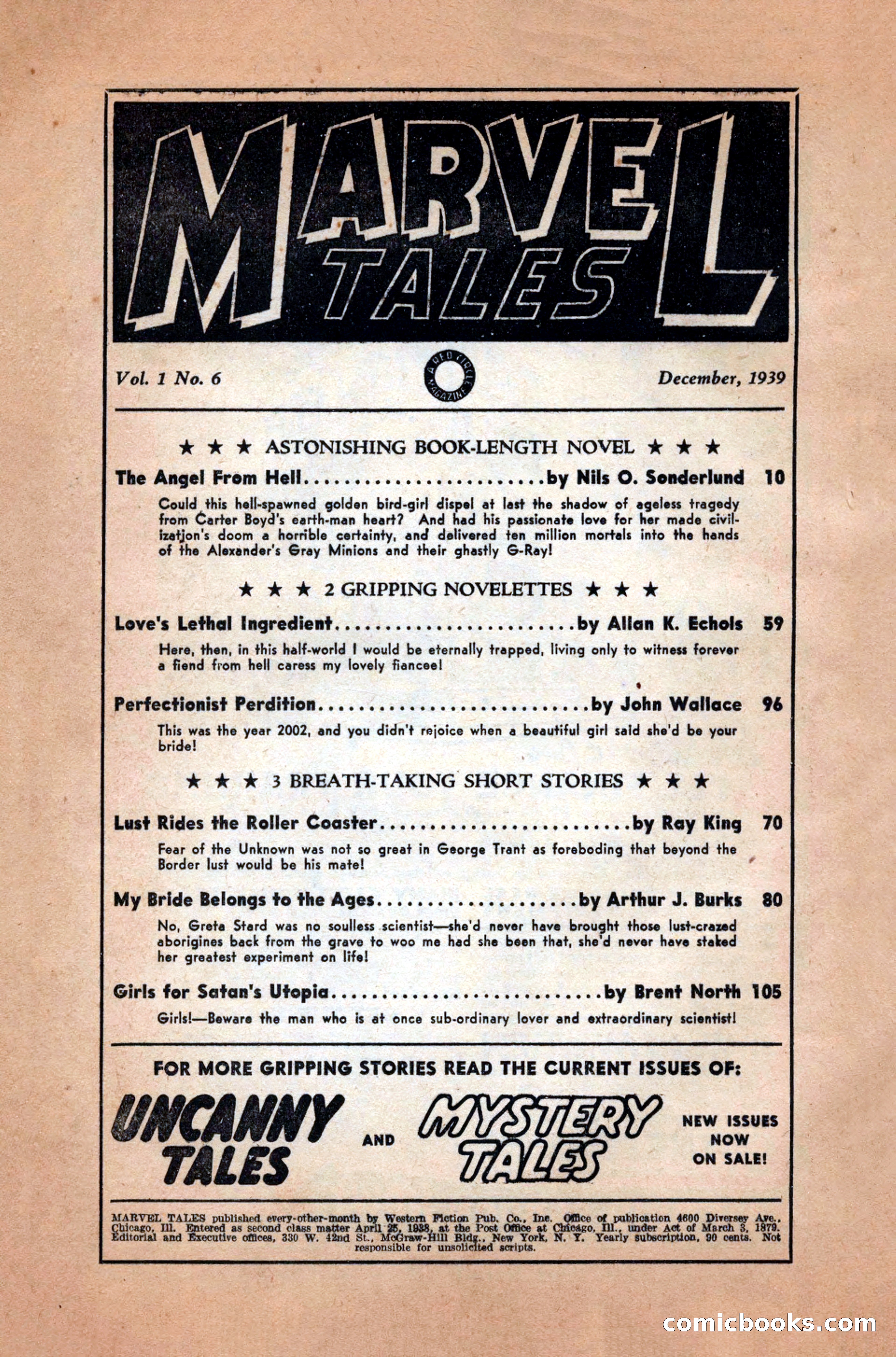 Marvel Tales, December 1939 — page 4 of 116