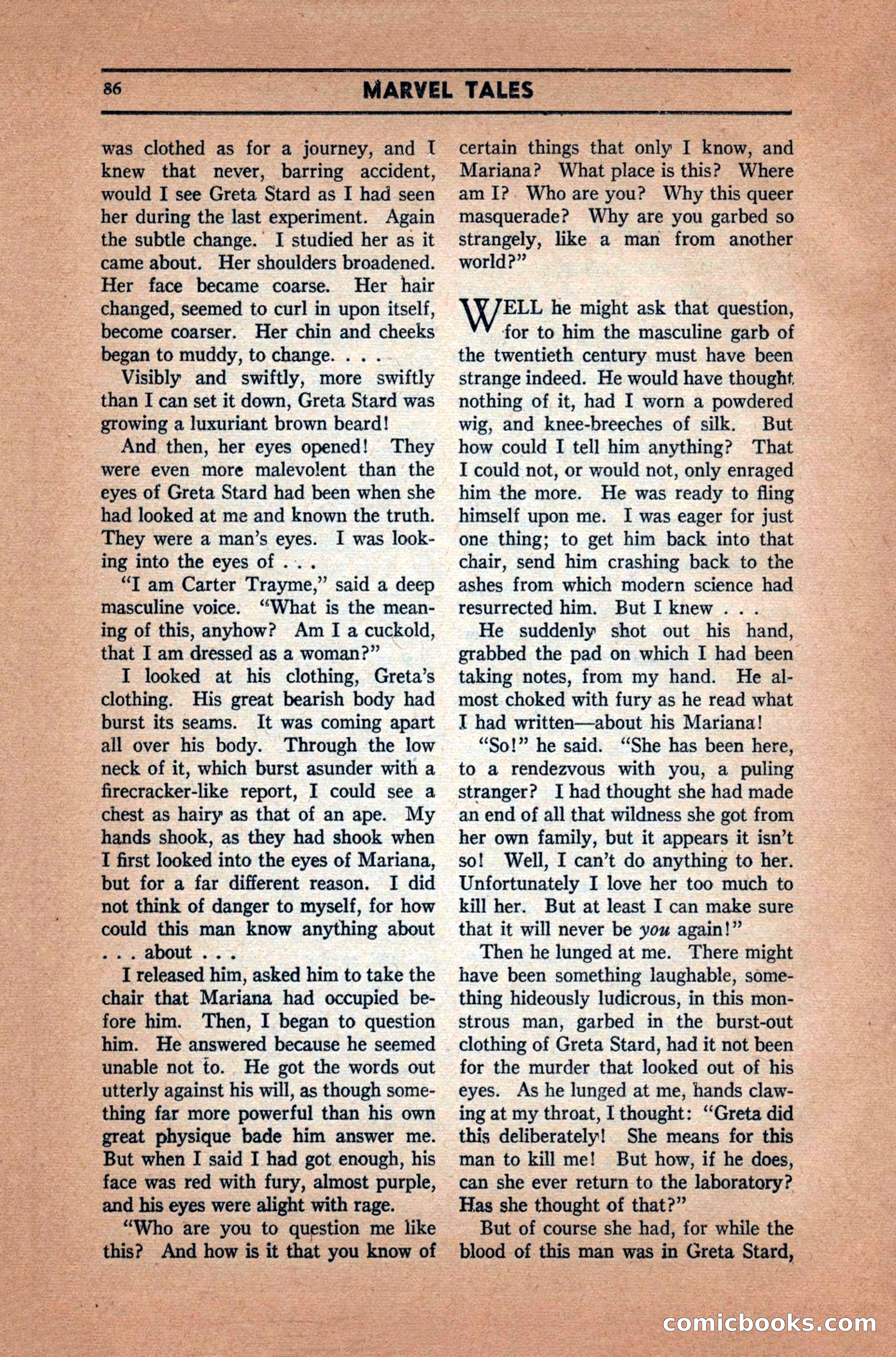 Marvel Tales, December 1939 — page 86 of 116