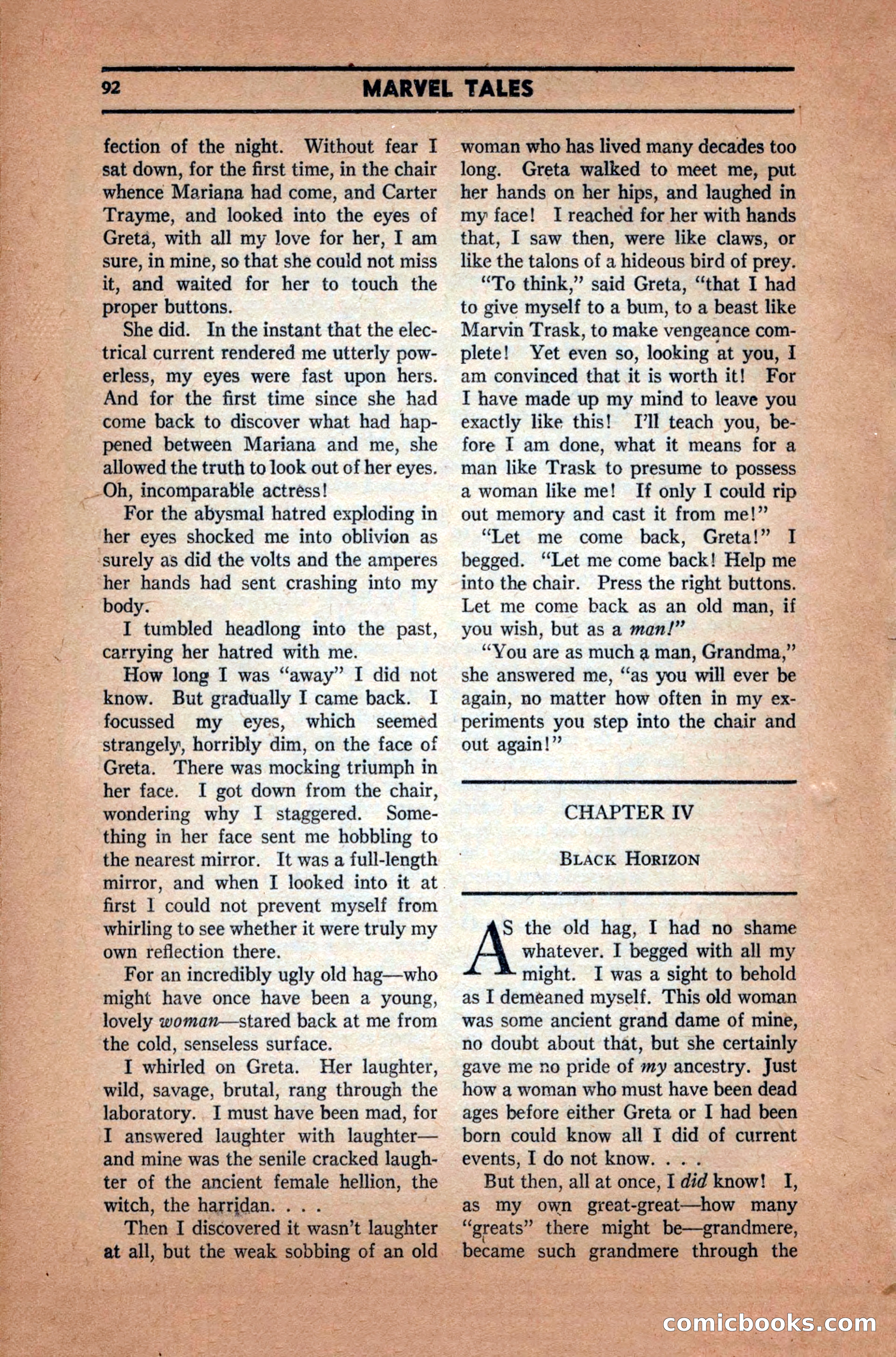 Marvel Tales, December 1939 — page 92 of 116