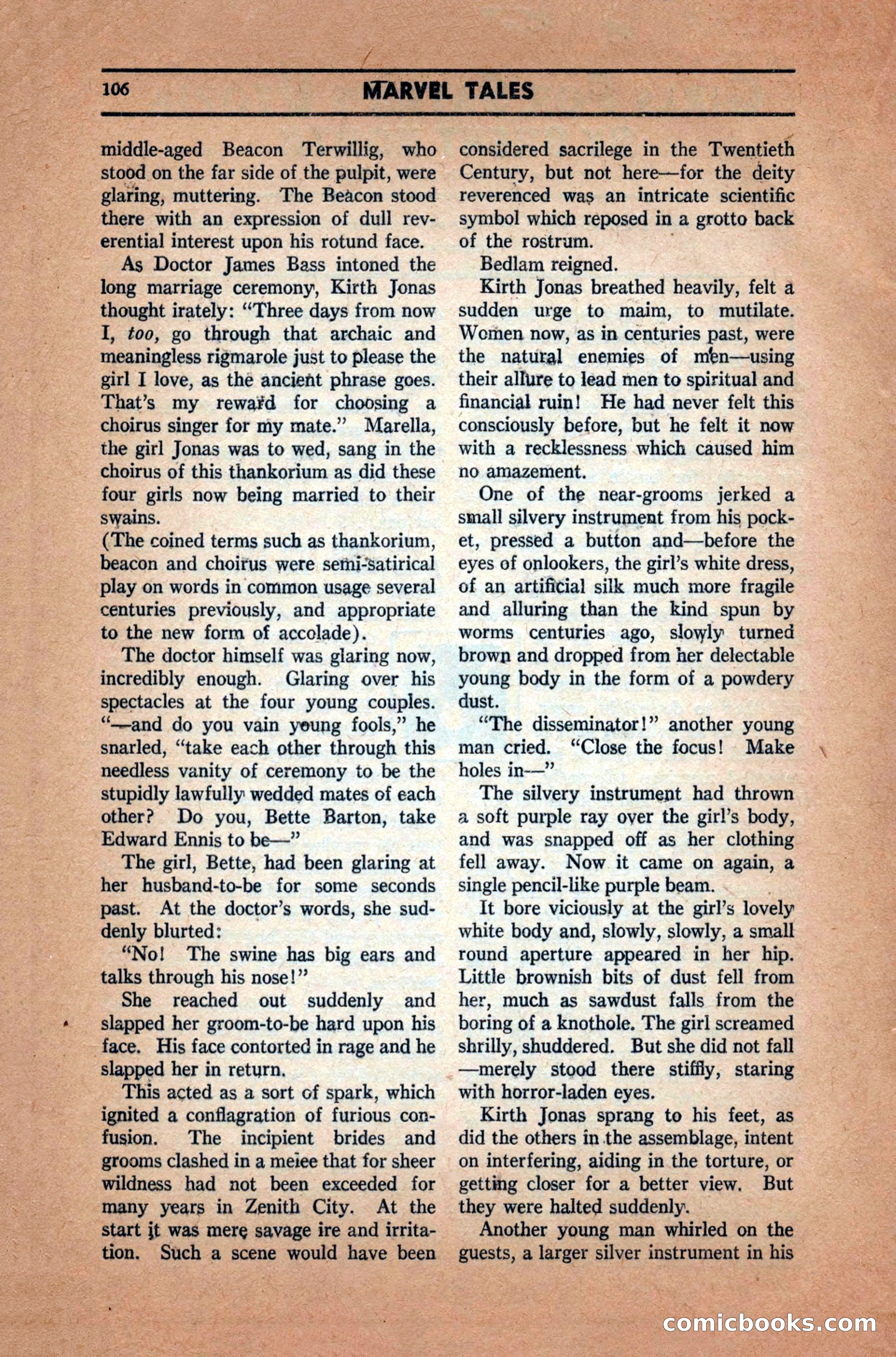 Marvel Tales, December 1939 — page 106 of 116