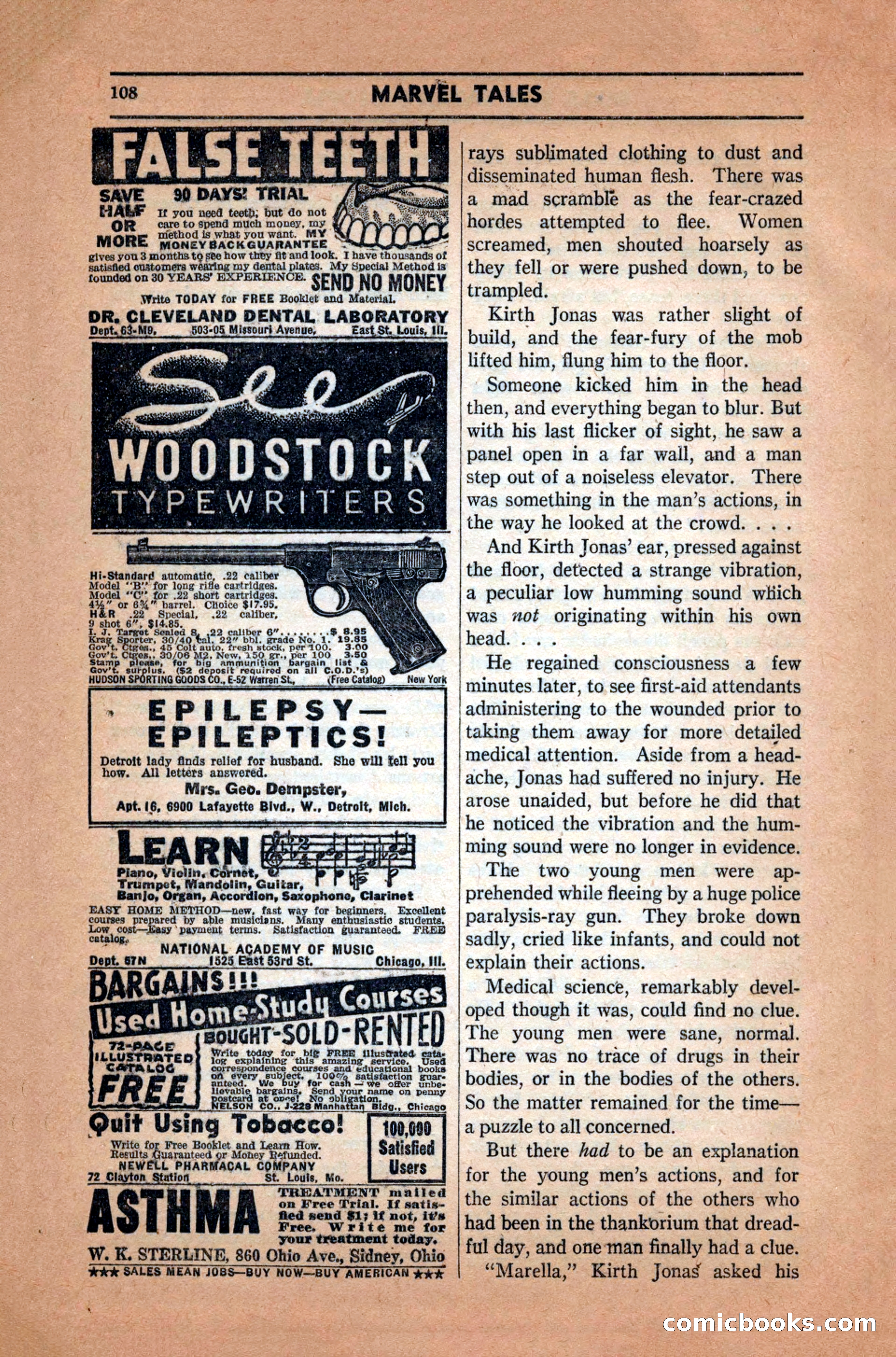 Marvel Tales, December 1939 — page 108 of 116