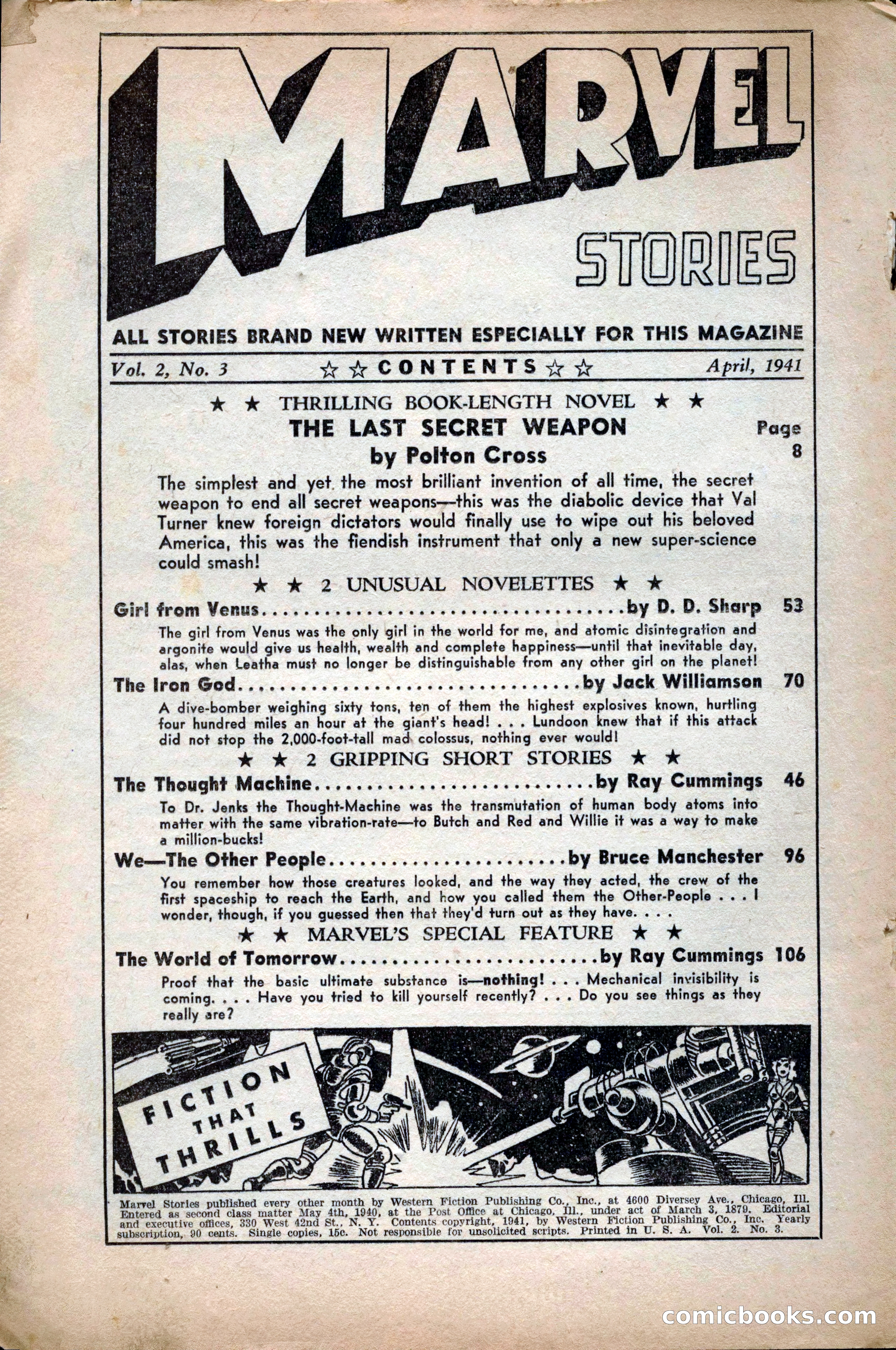 Marvel Stories, April 1941 — page 4 of 116
