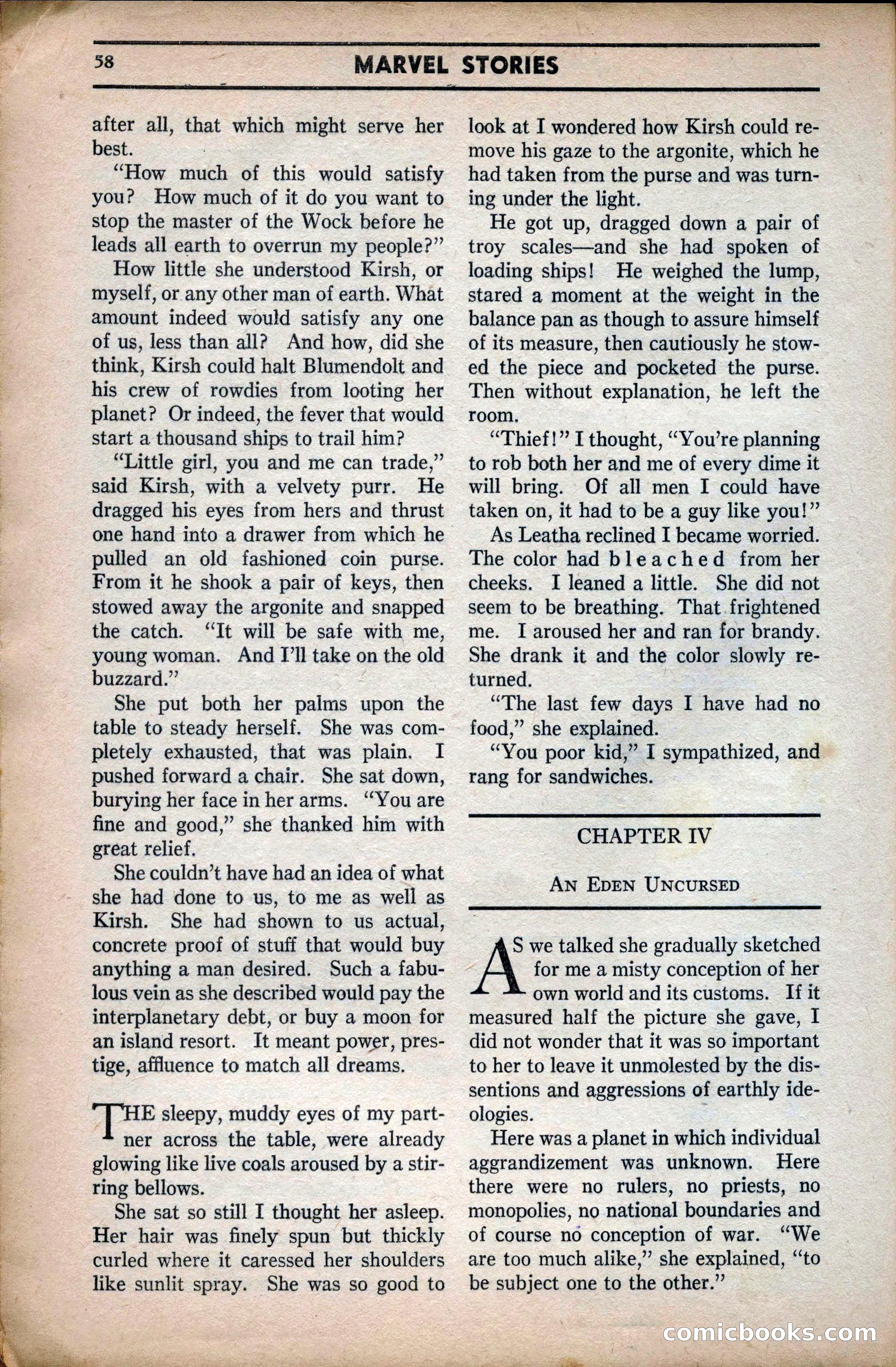 Marvel Stories, April 1941 — page 58 of 116