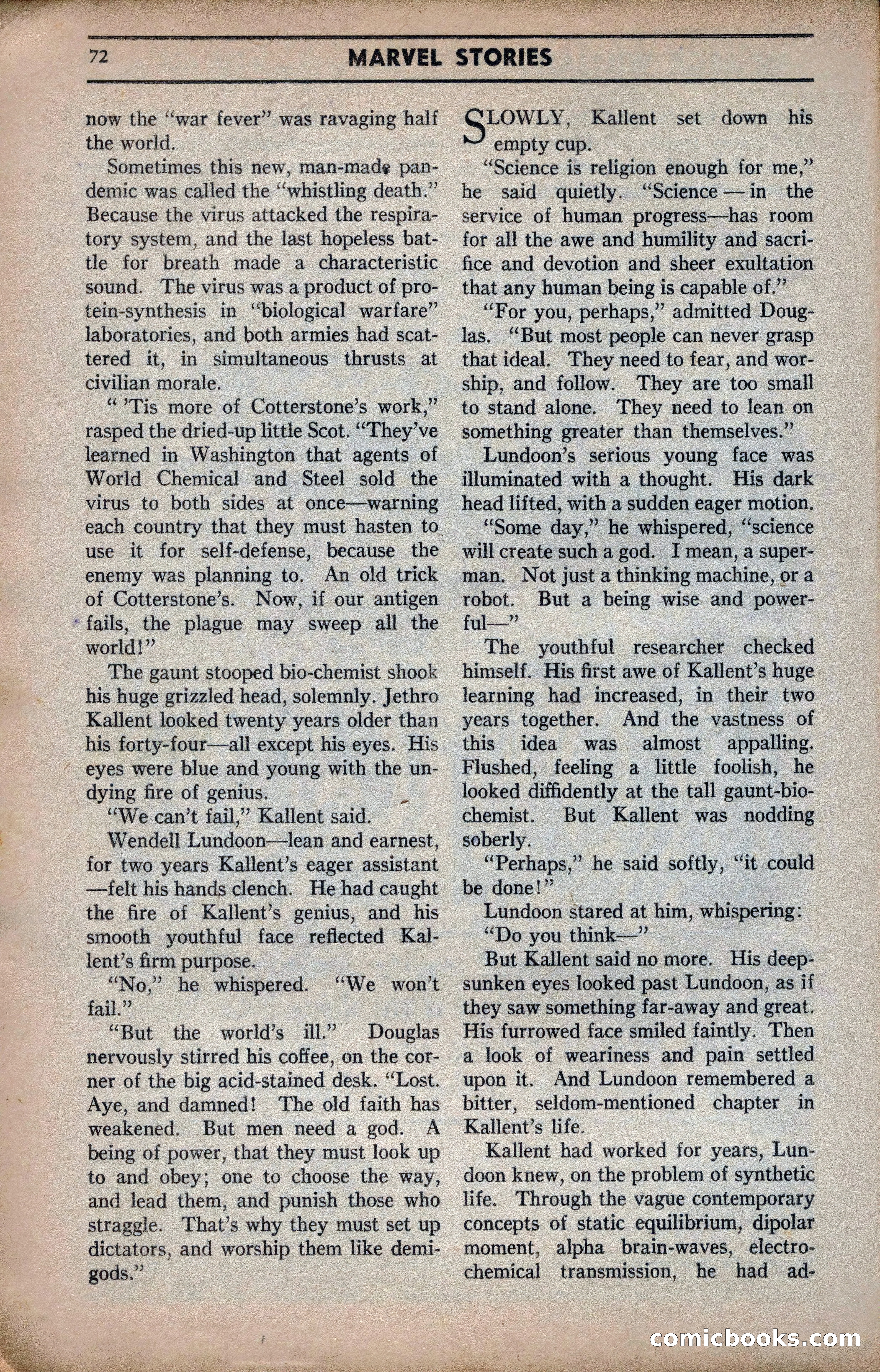 Marvel Stories, April 1941 — page 72 of 116