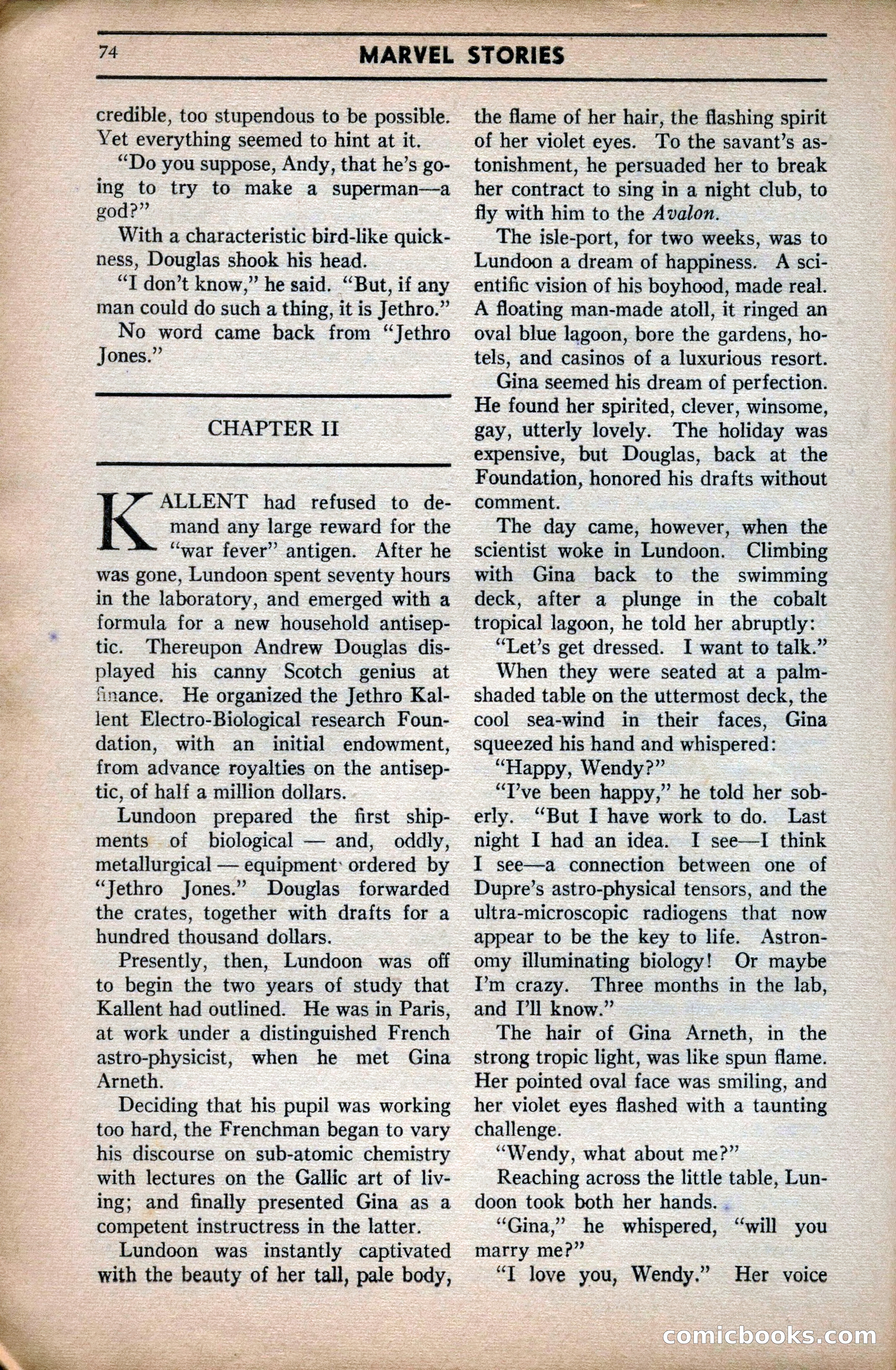 Marvel Stories, April 1941 — page 74 of 116